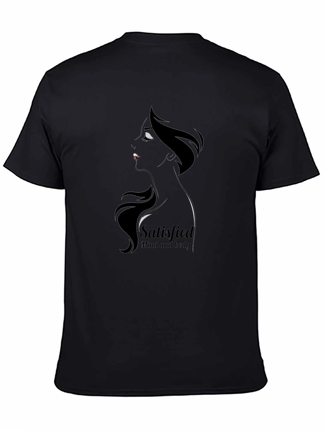 Satisfied Mind & Body Graphic Tee - Black