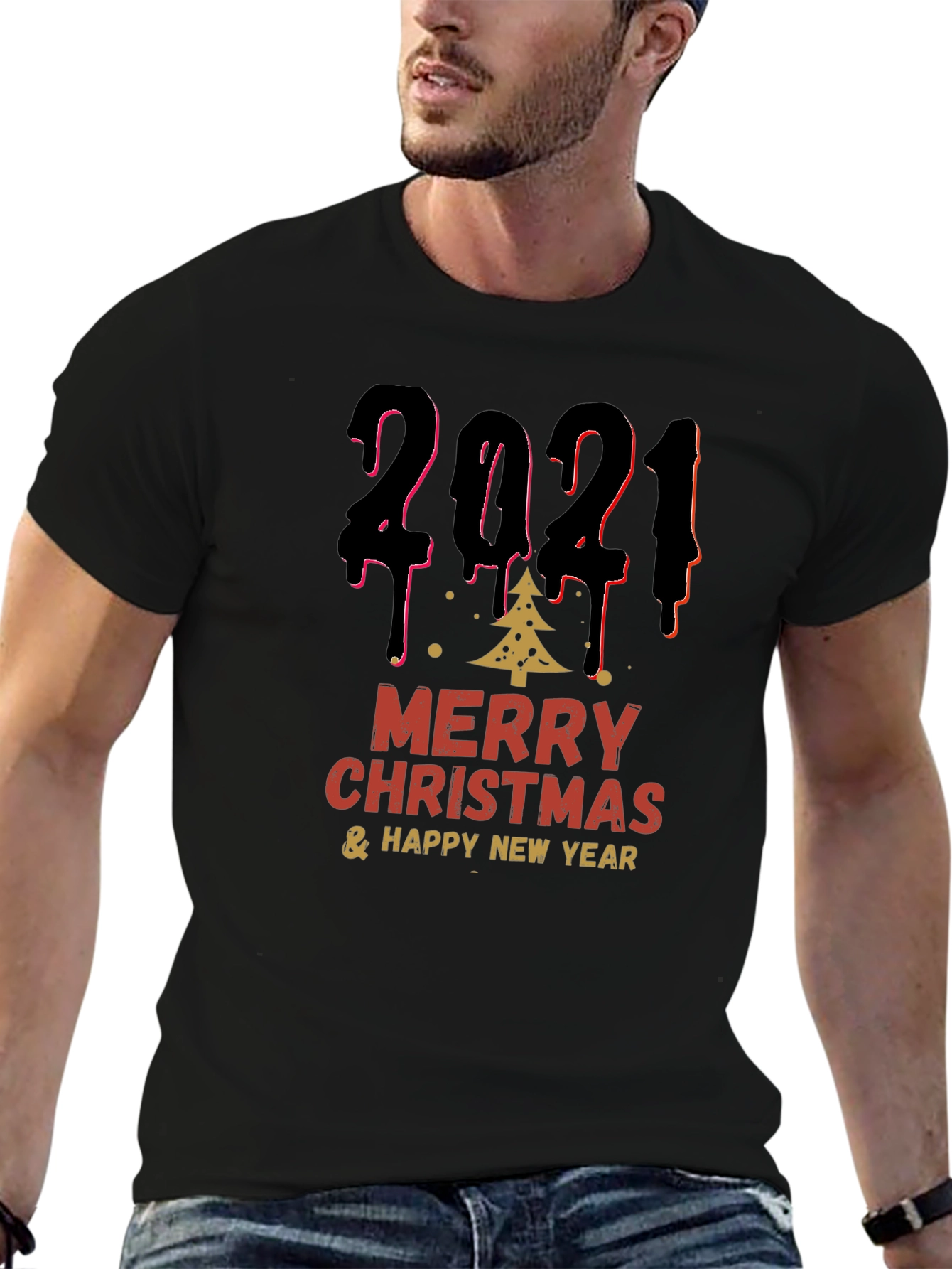 Festive 2021 Merry Christmas & Happy New Year T-Shirt