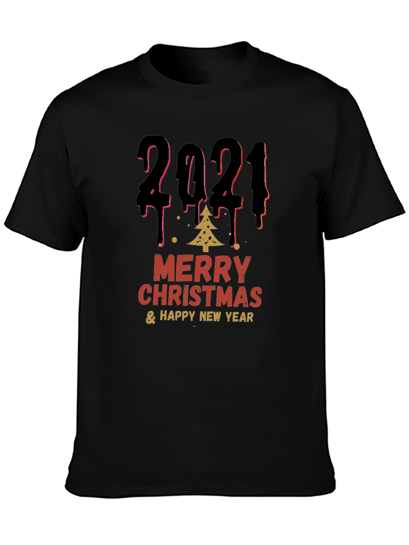 Festive 2021 Merry Christmas & Happy New Year T-Shirt