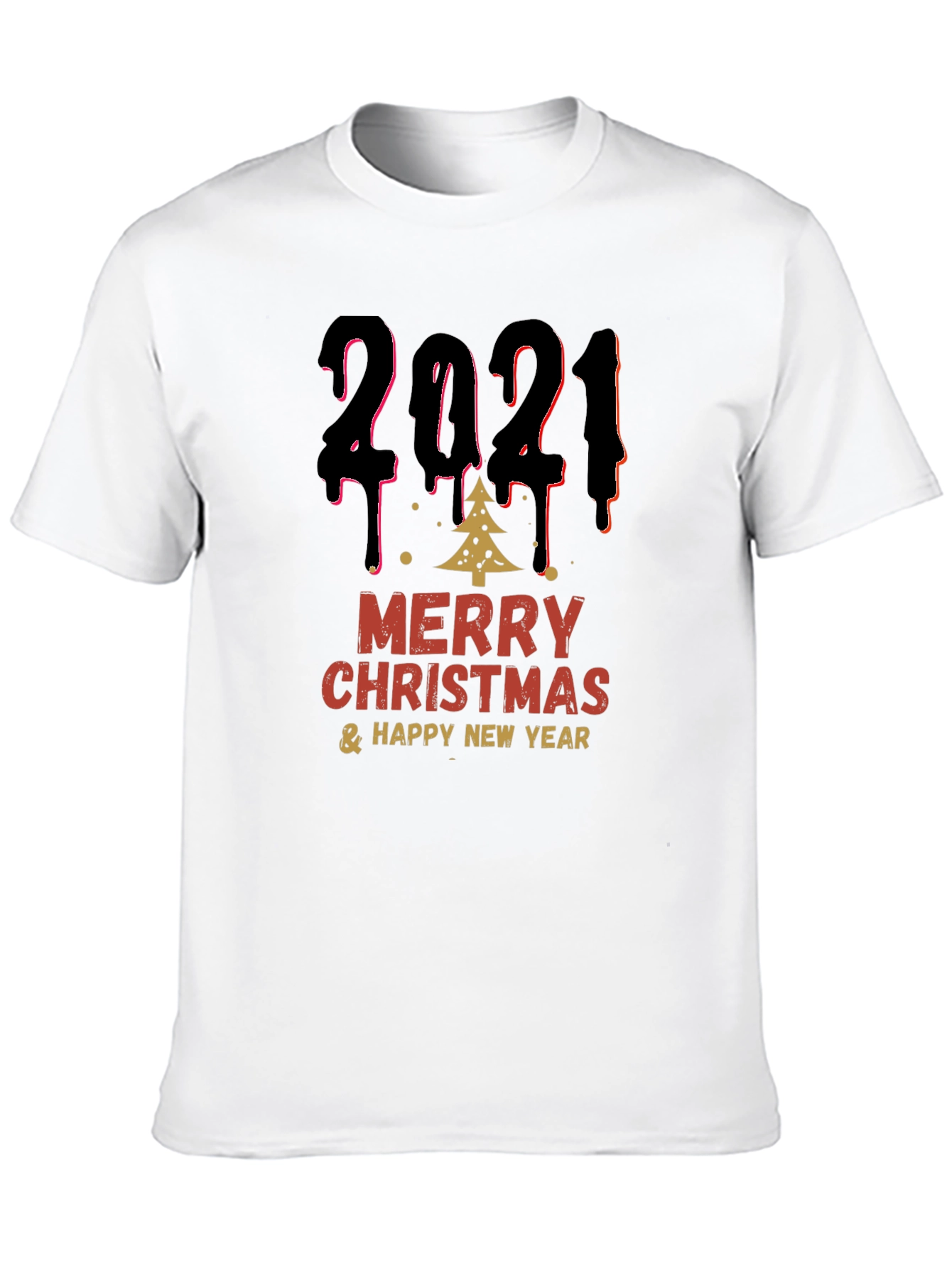 Festive 2021 Merry Christmas & Happy New Year T-Shirt