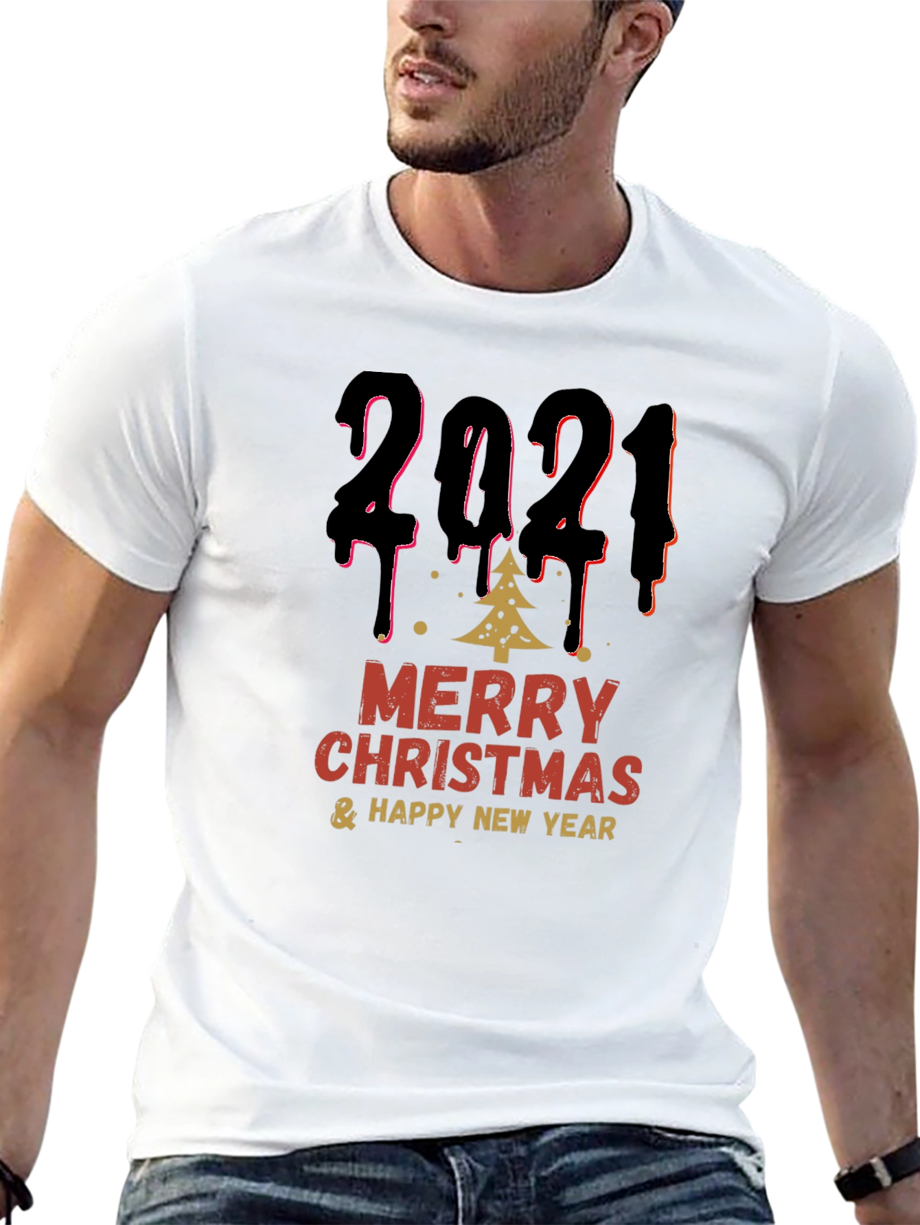 Festive 2021 Merry Christmas & Happy New Year T-Shirt