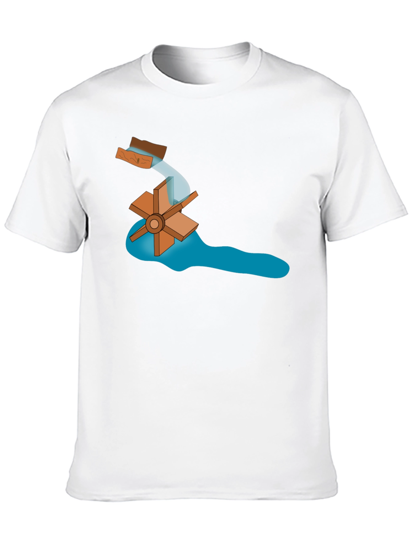 Water Wheel Graphic Tee -  Sustainable Energy Style