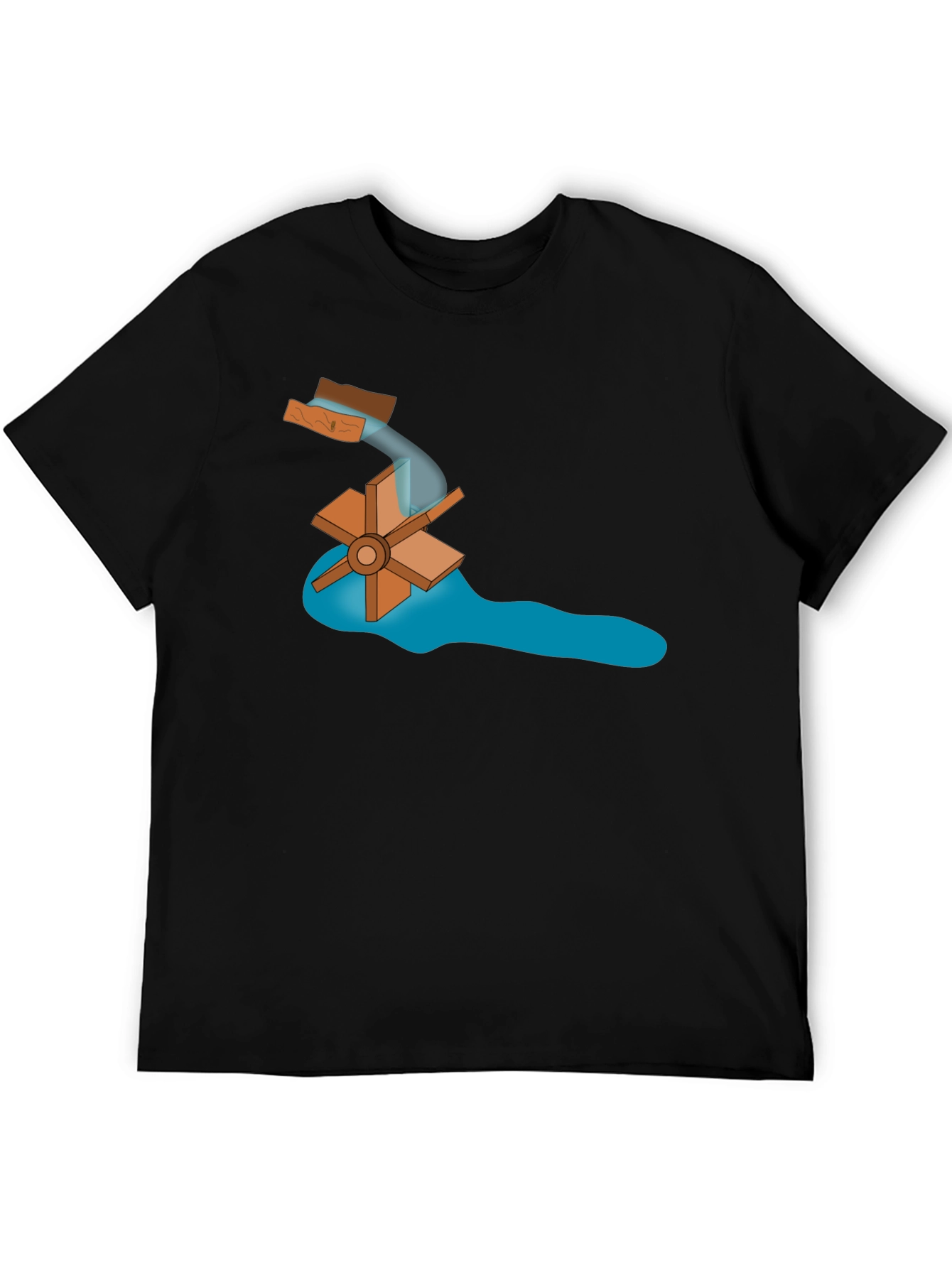 Water Wheel Graphic Tee -  Sustainable Energy Style