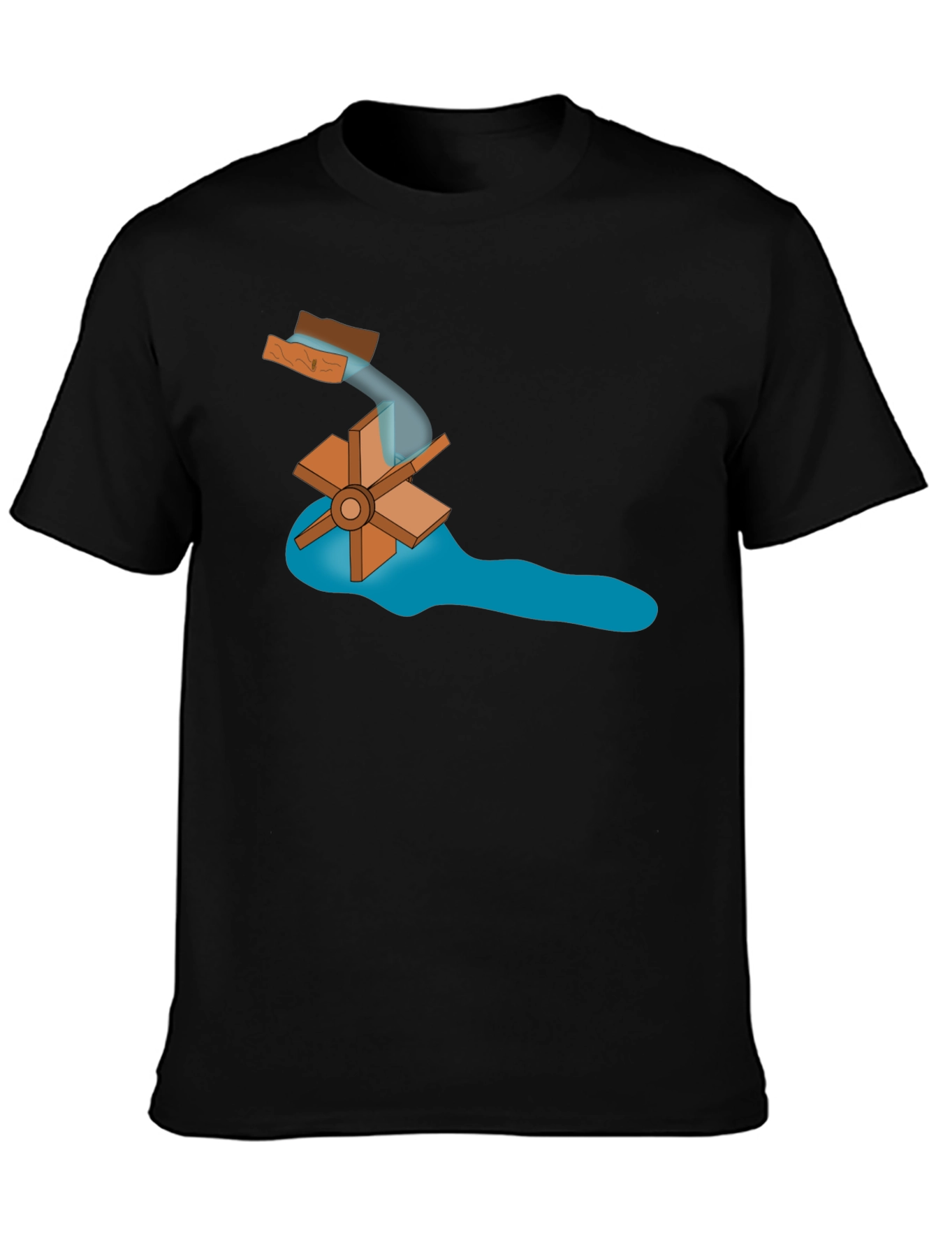Water Wheel Graphic Tee -  Sustainable Energy Style