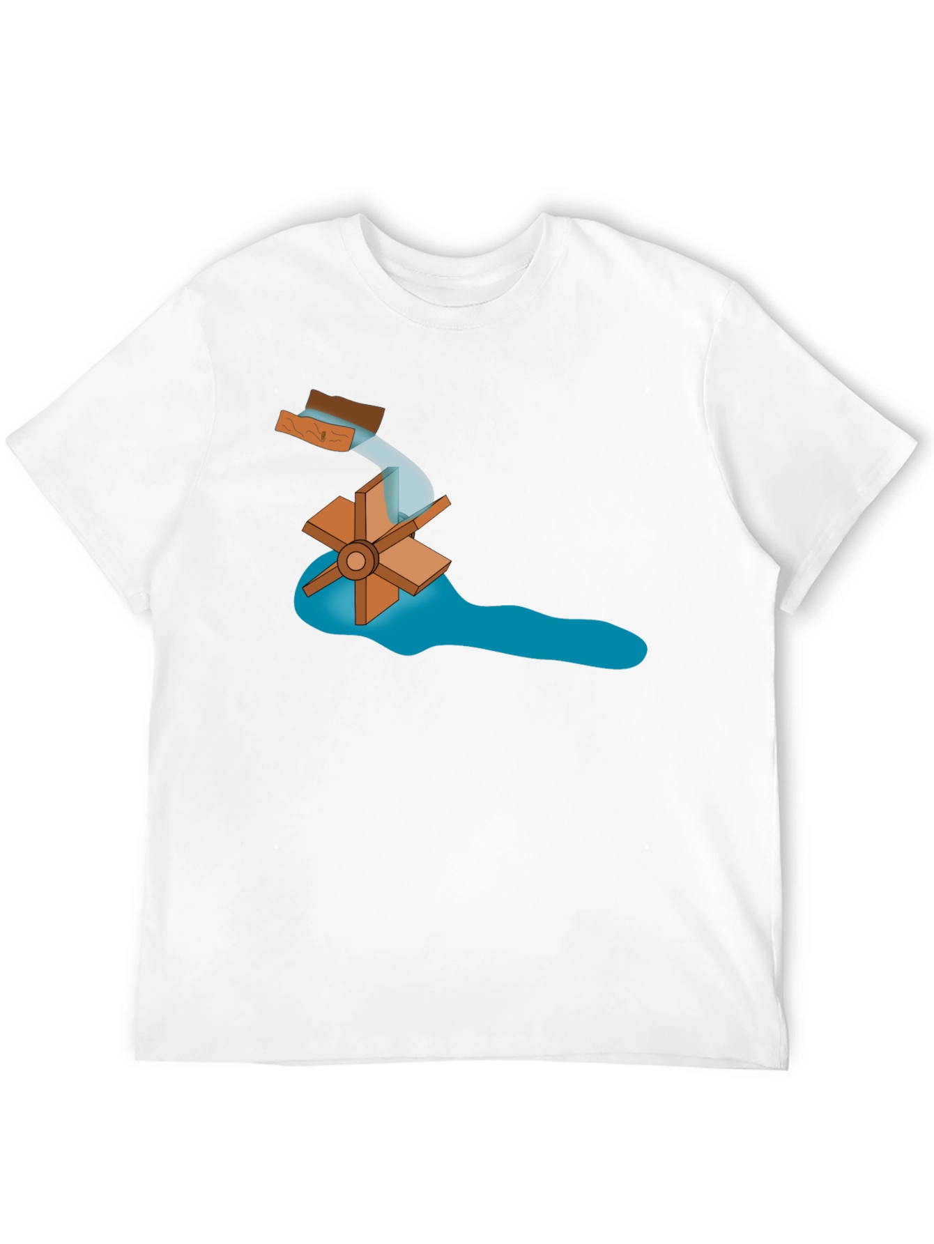 Water Wheel Graphic Tee -  Sustainable Energy Style