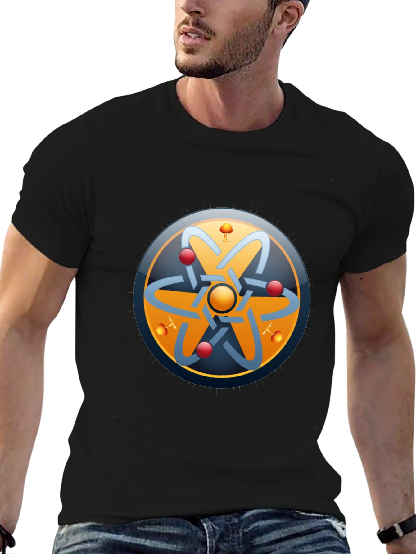 Atom Design Black T-Shirt