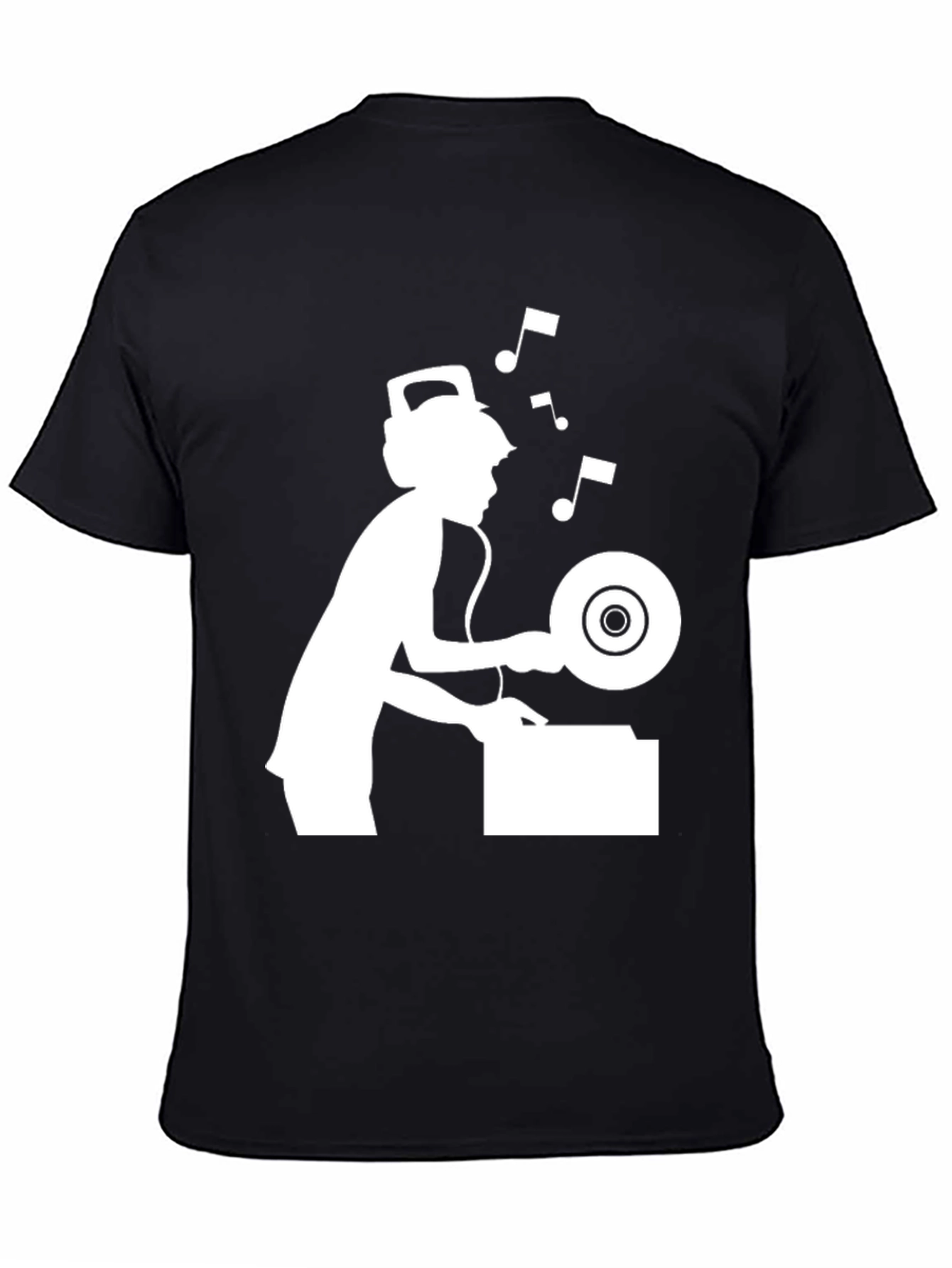 DJ Turntable Graphic T-Shirt - Black