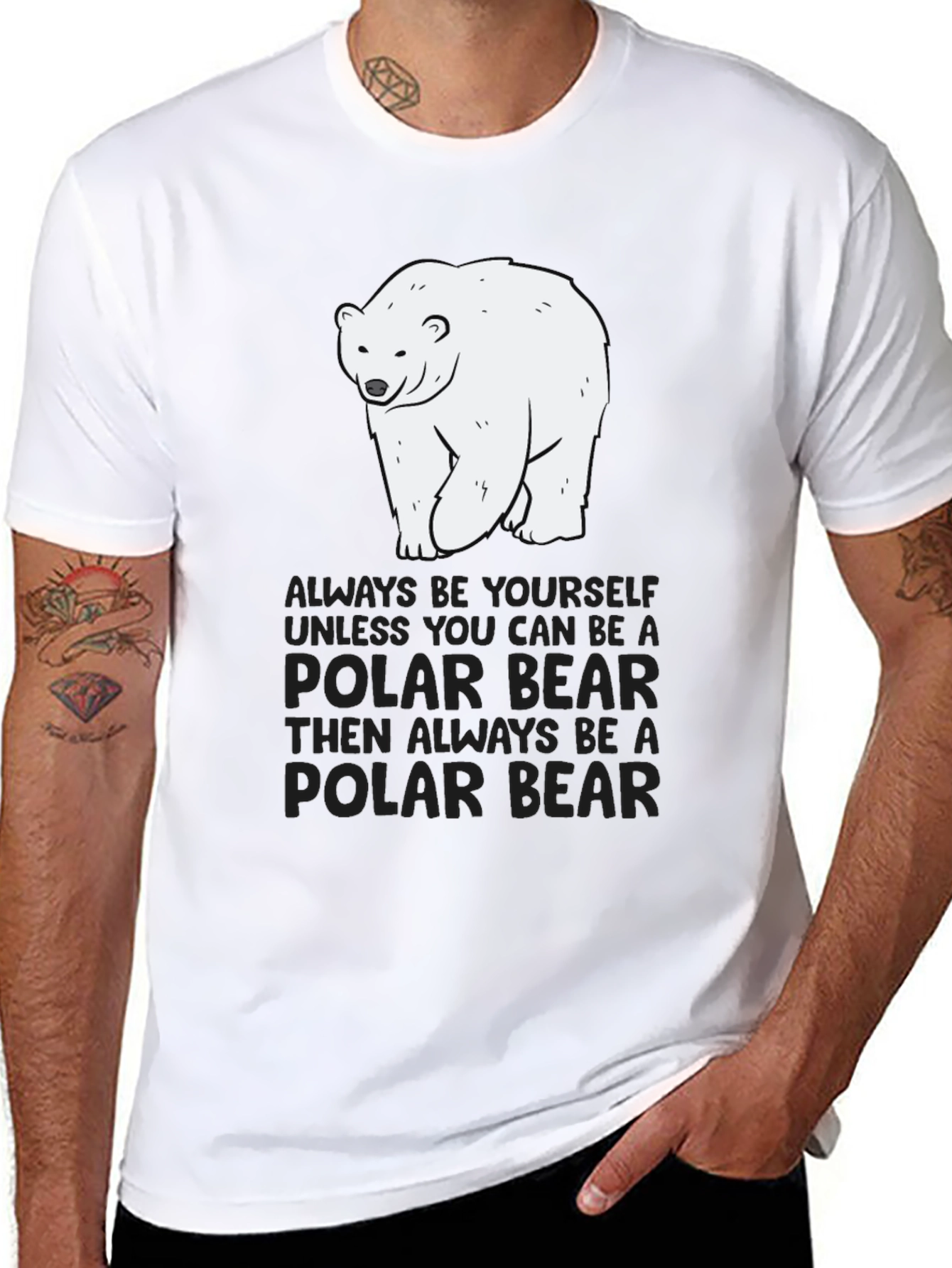 Polar Bear T-Shirt - Always Be Yourself Graphic Tee