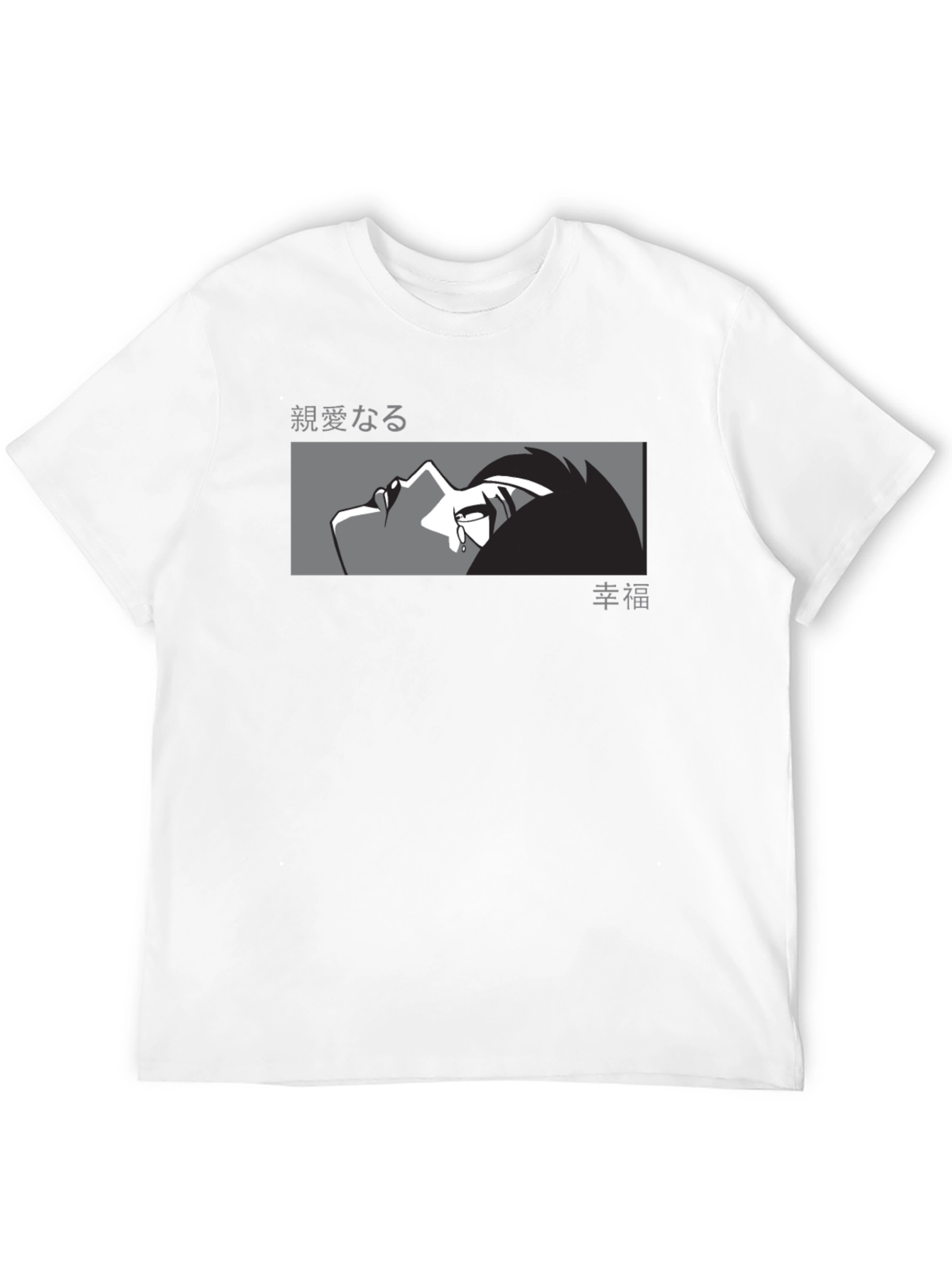 Anime Graphic Tee - Mens Black T-Shirt