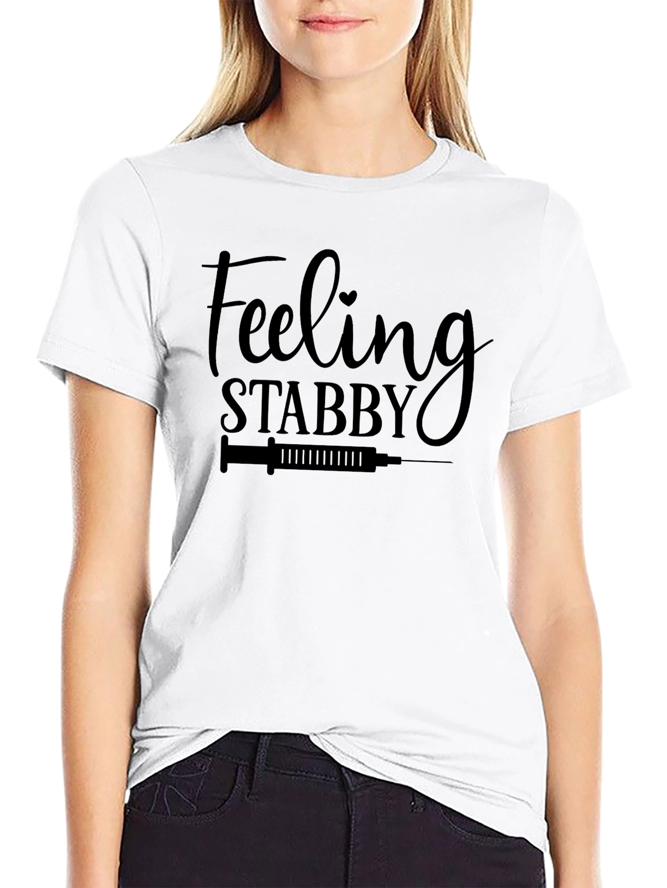 Feeling Stabby Black Graphic Tee