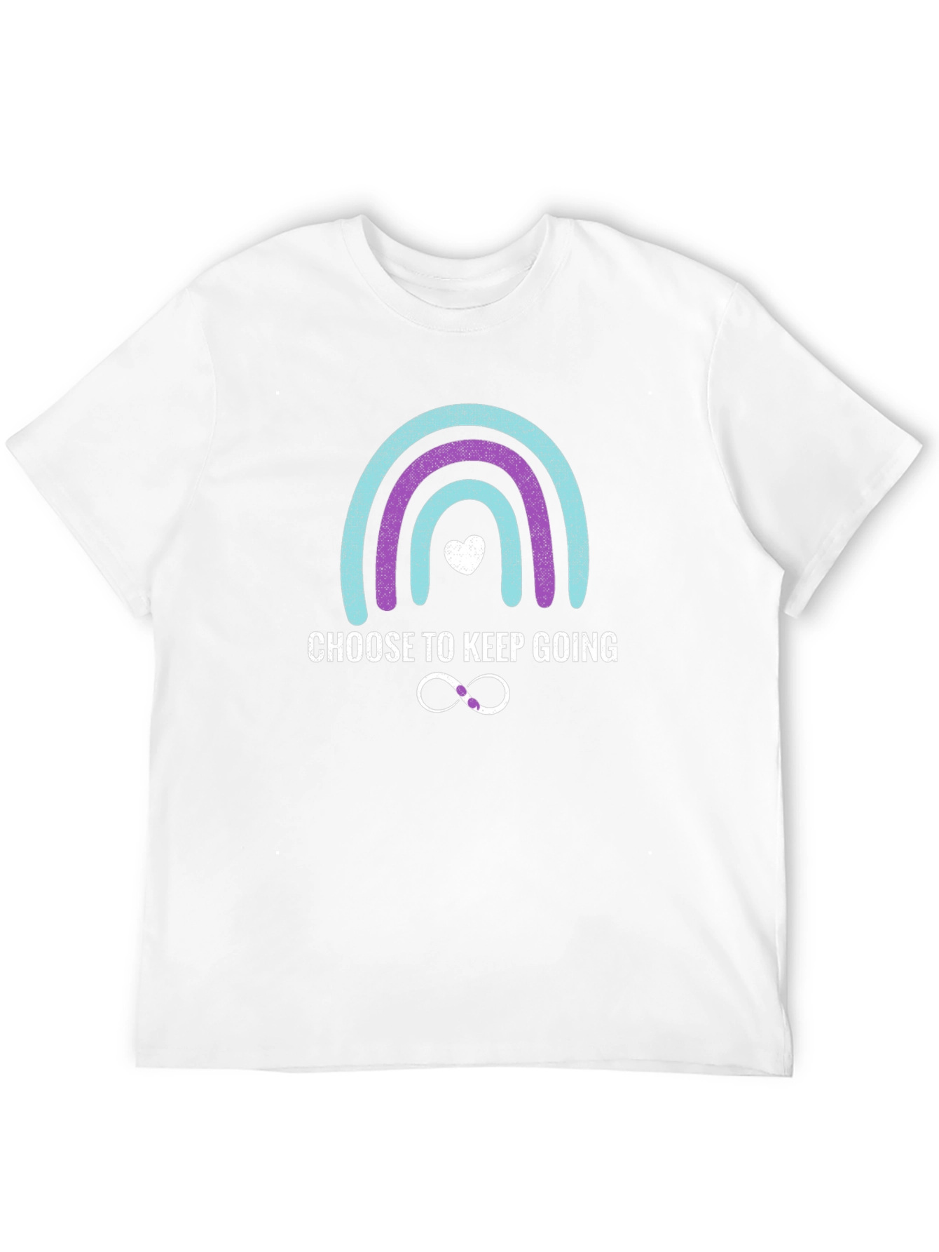 Choose To Keep Going Rainbow Graphic Tee