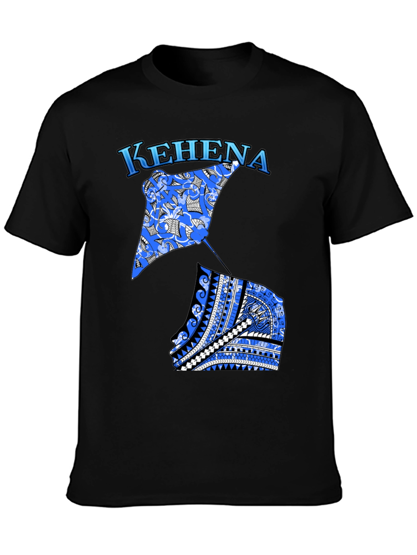 Mens Black Kehena Graphic T-Shirt