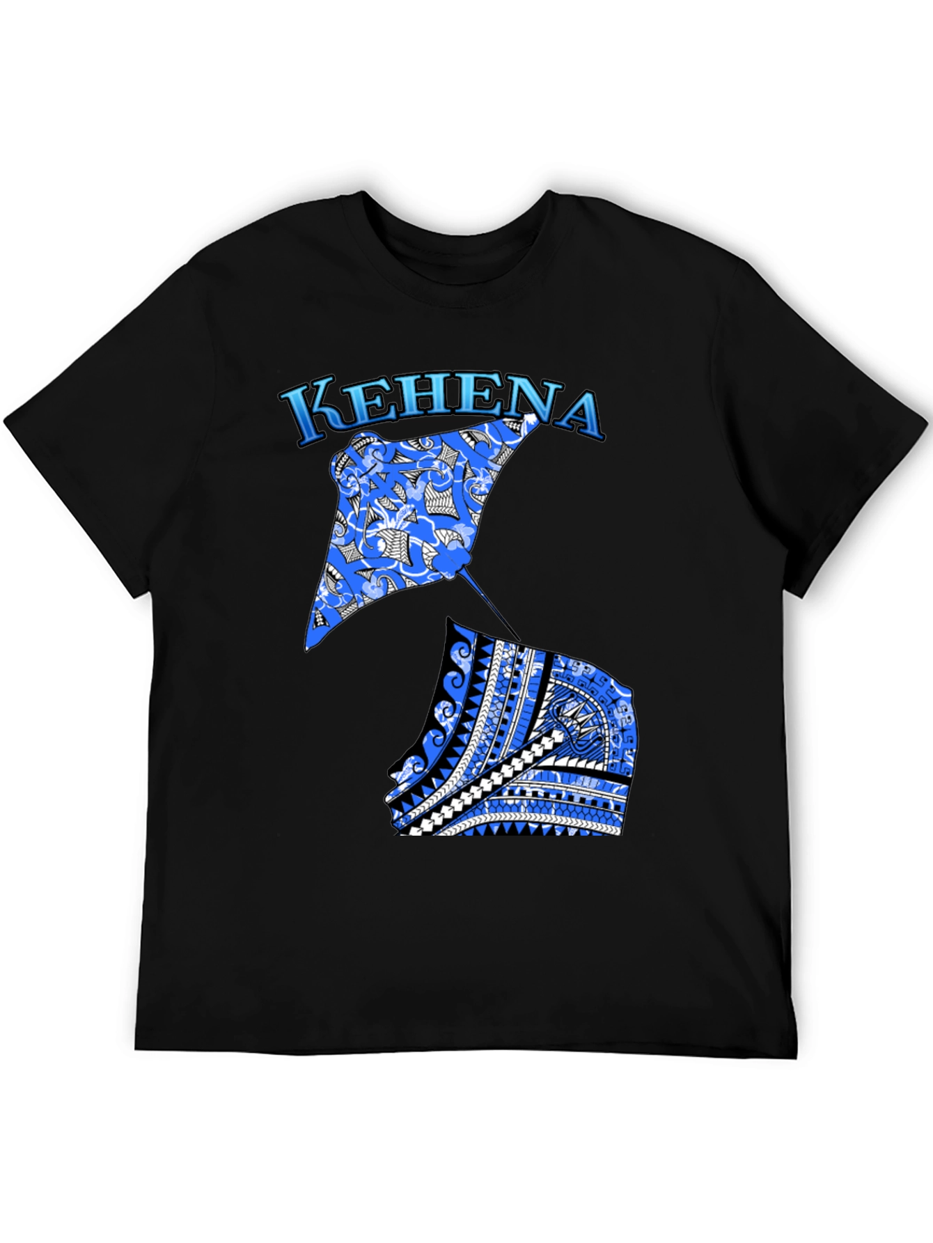 Mens Black Kehena Graphic T-Shirt