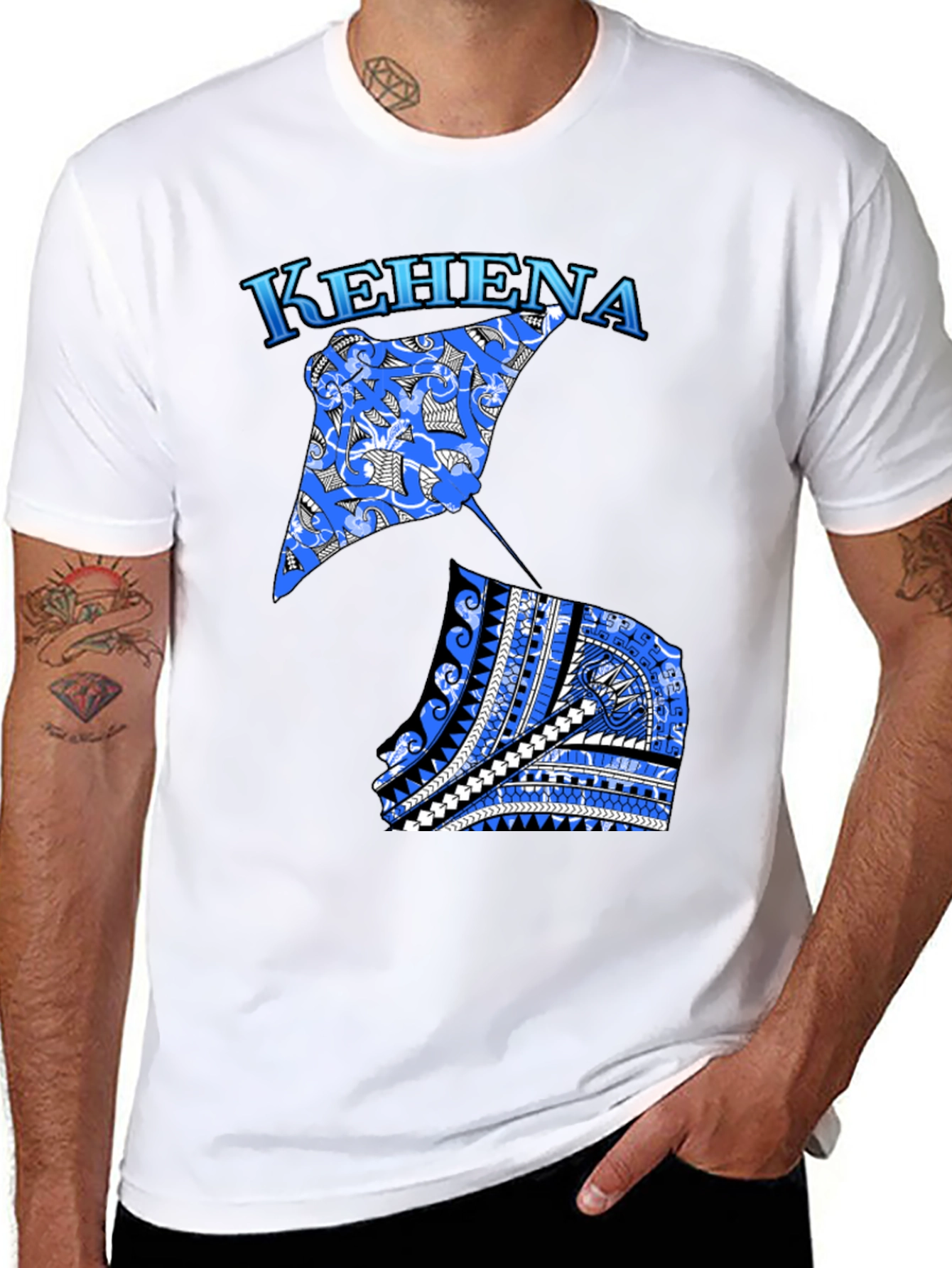Mens Black Kehena Graphic T-Shirt