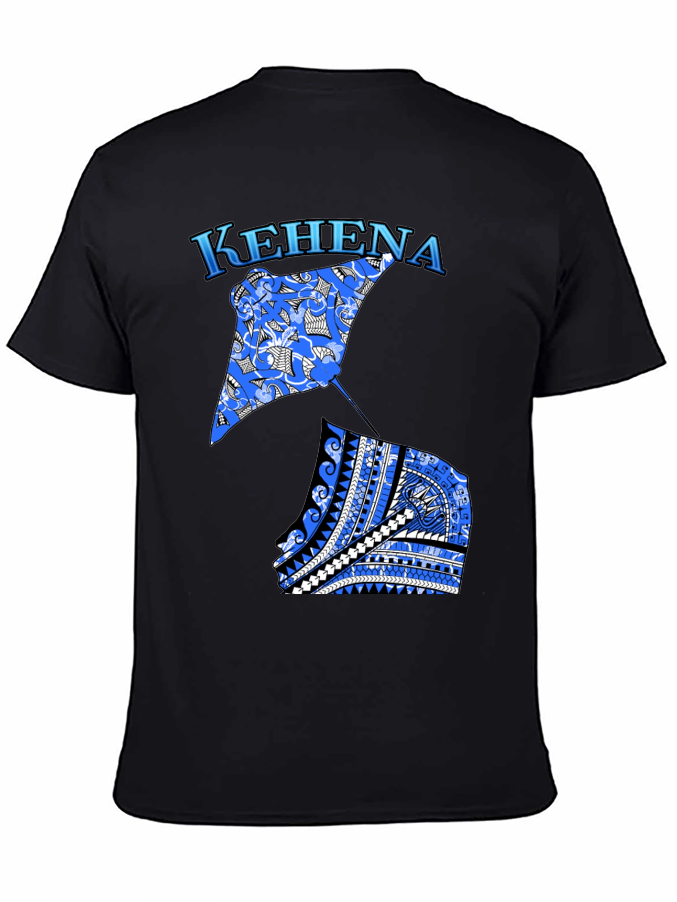 Mens Black Kehena Graphic T-Shirt