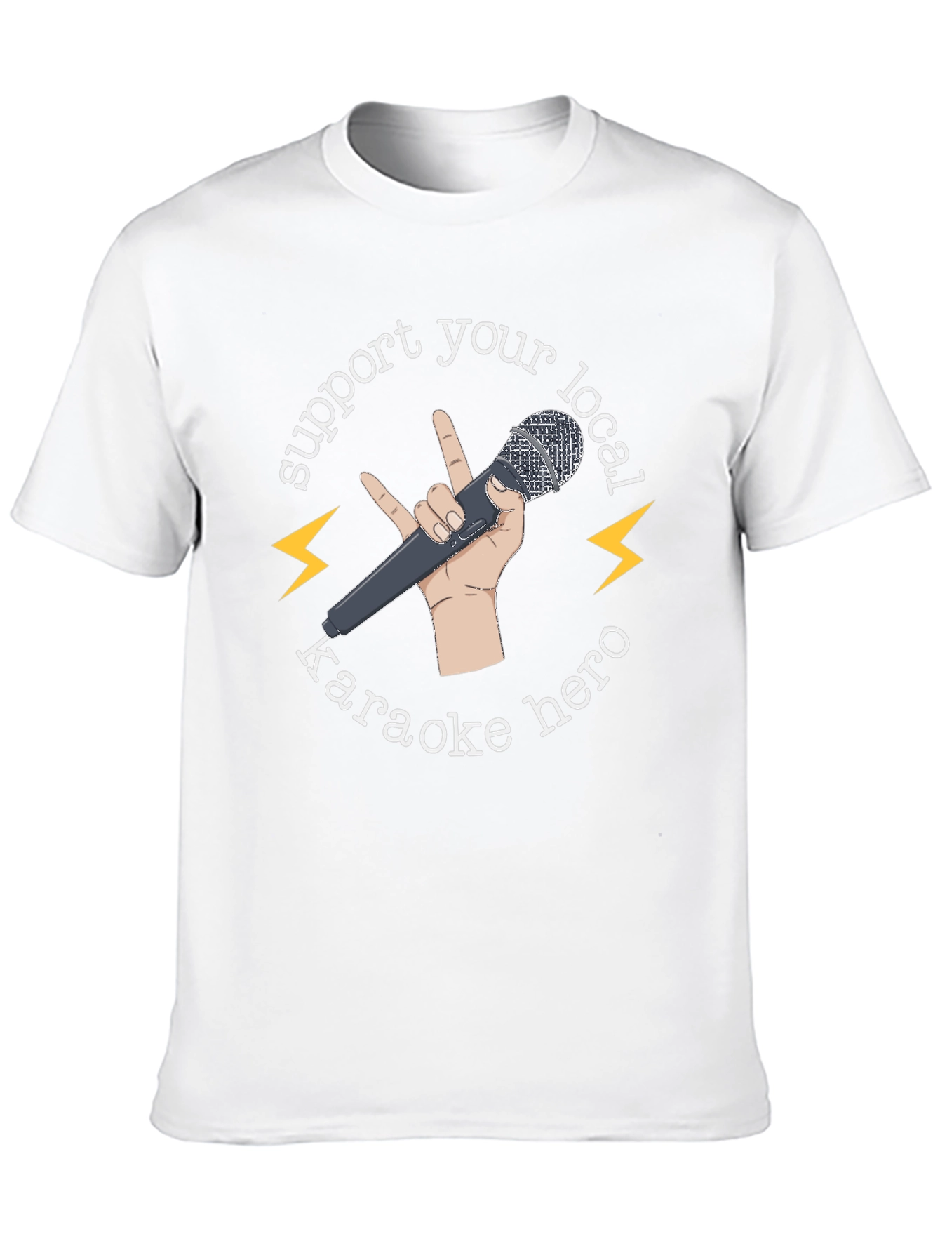 Support Your Local Karaoke Hero Black T-Shirt