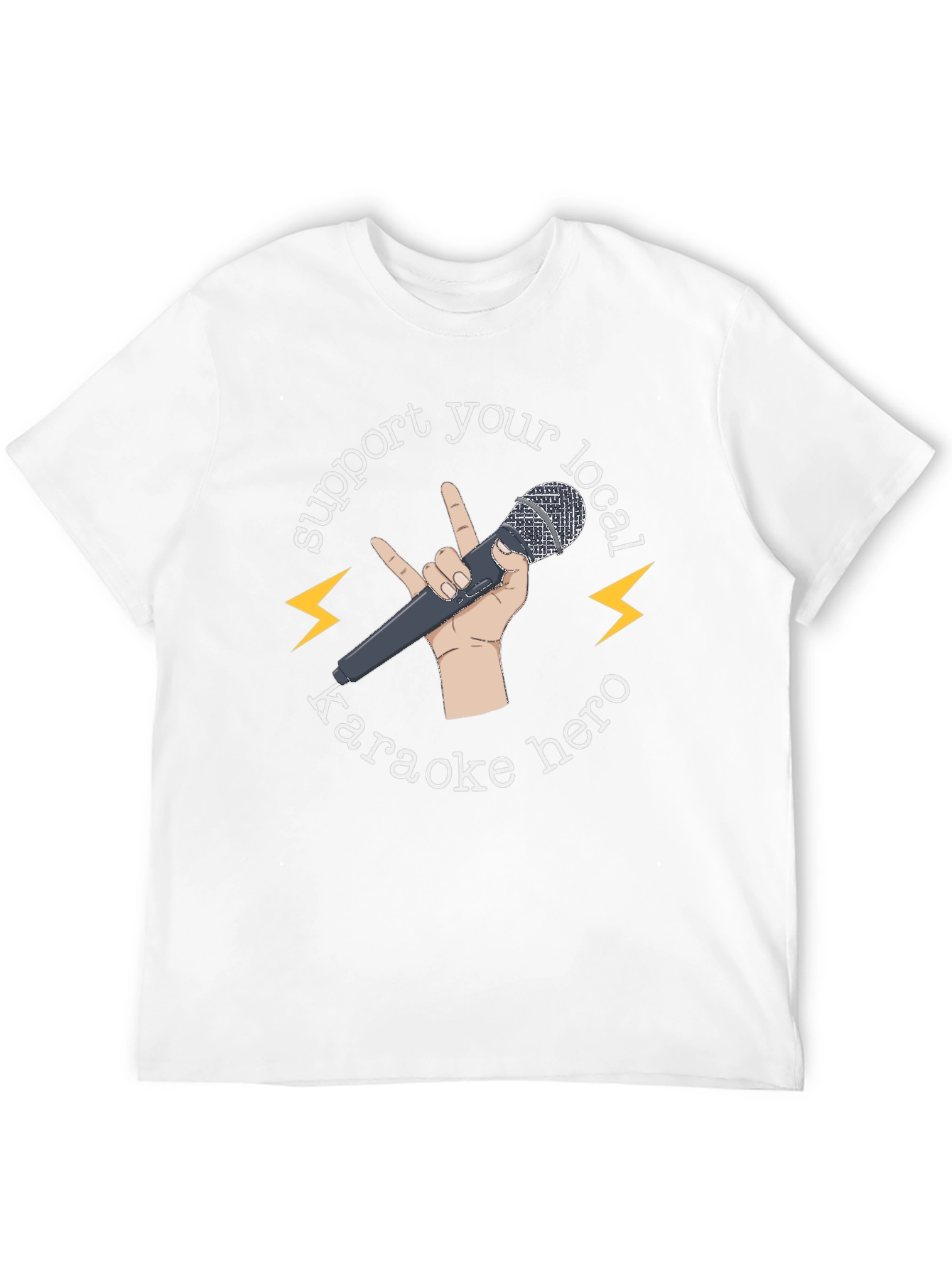 Support Your Local Karaoke Hero Black T-Shirt