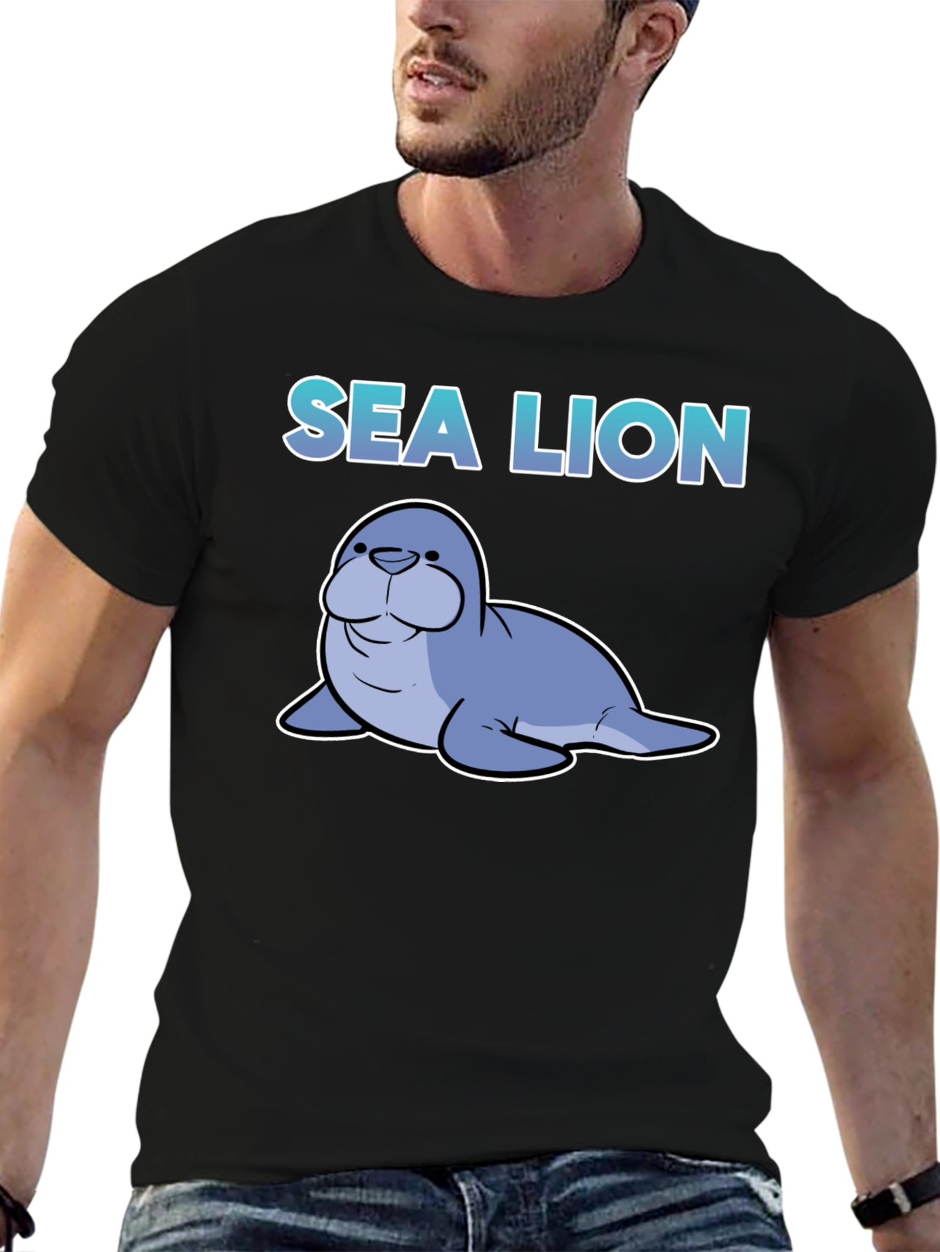 Sea Lion Cartoon T-Shirt - Funny Animal Tee