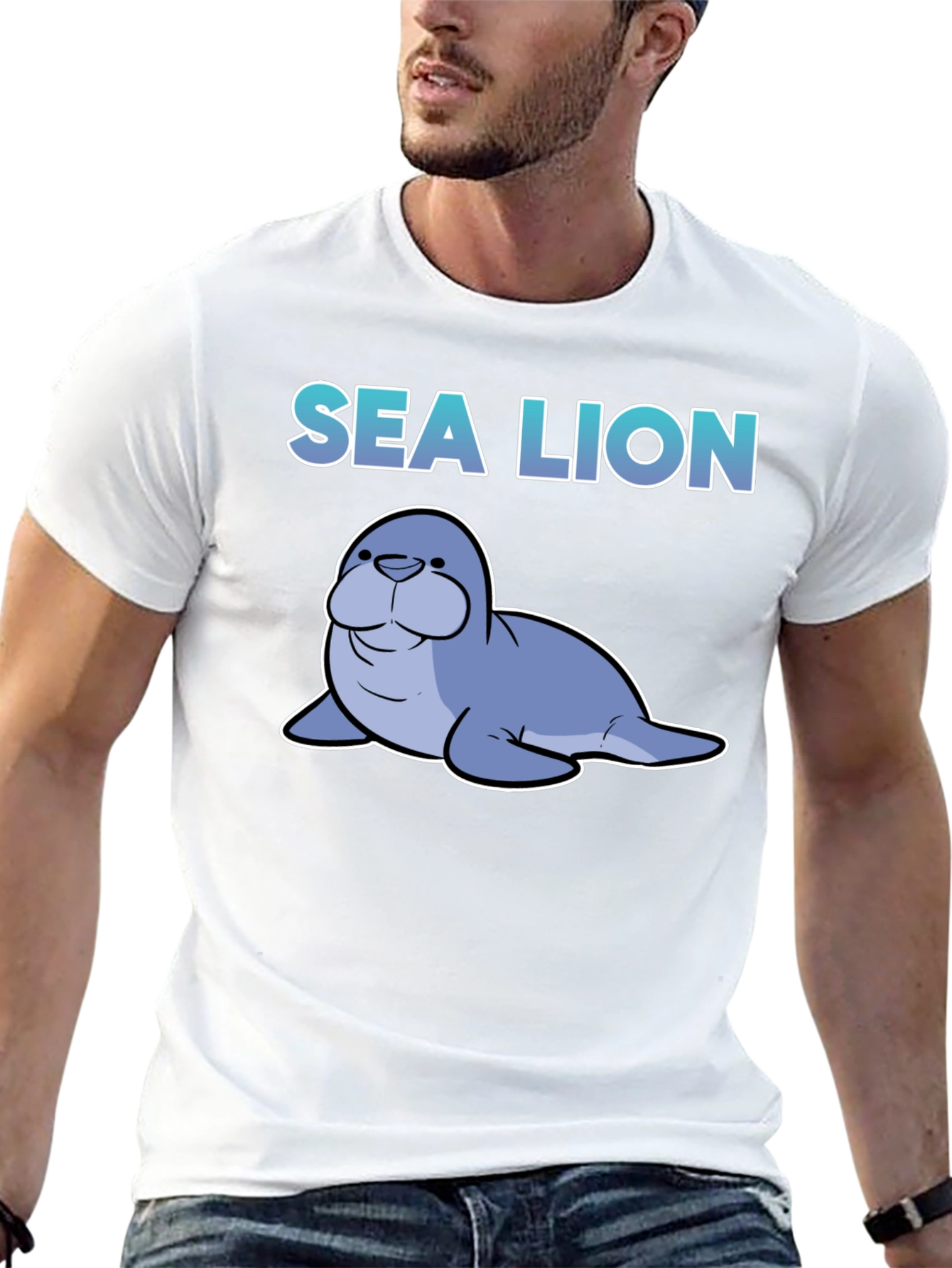 Sea Lion Cartoon T-Shirt - Funny Animal Tee