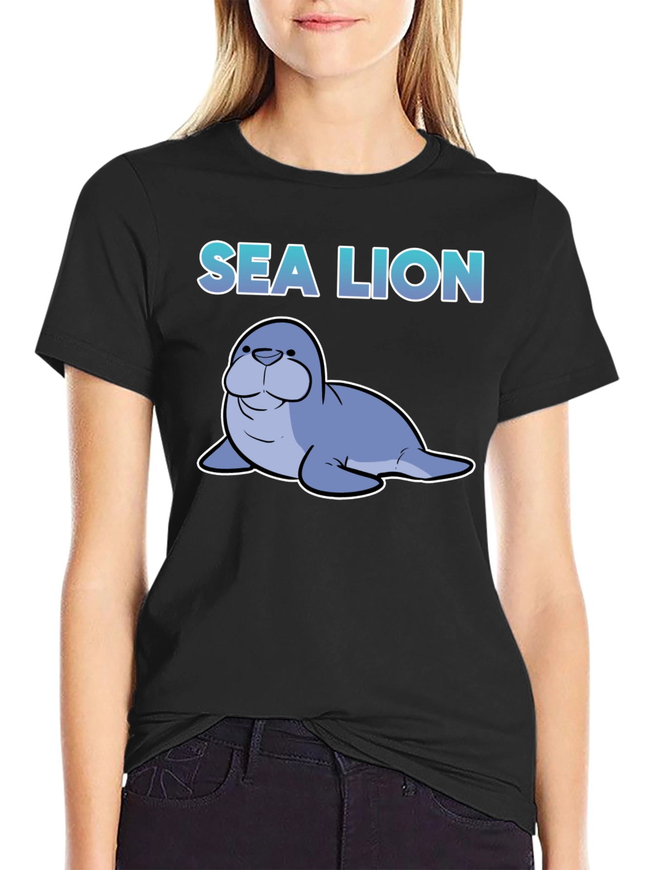 Sea Lion Cartoon T-Shirt - Funny Animal Tee