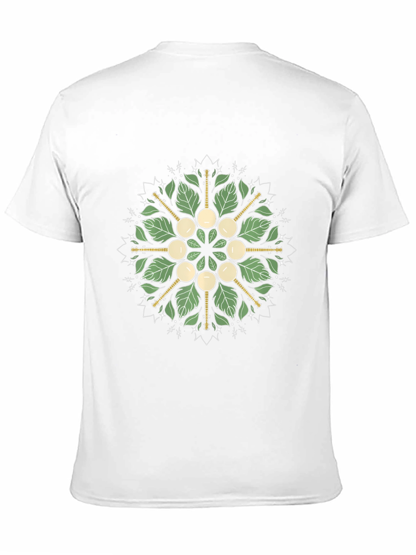 Banjo Leaf Mandala Graphic Tee - Unisex Black Shirt