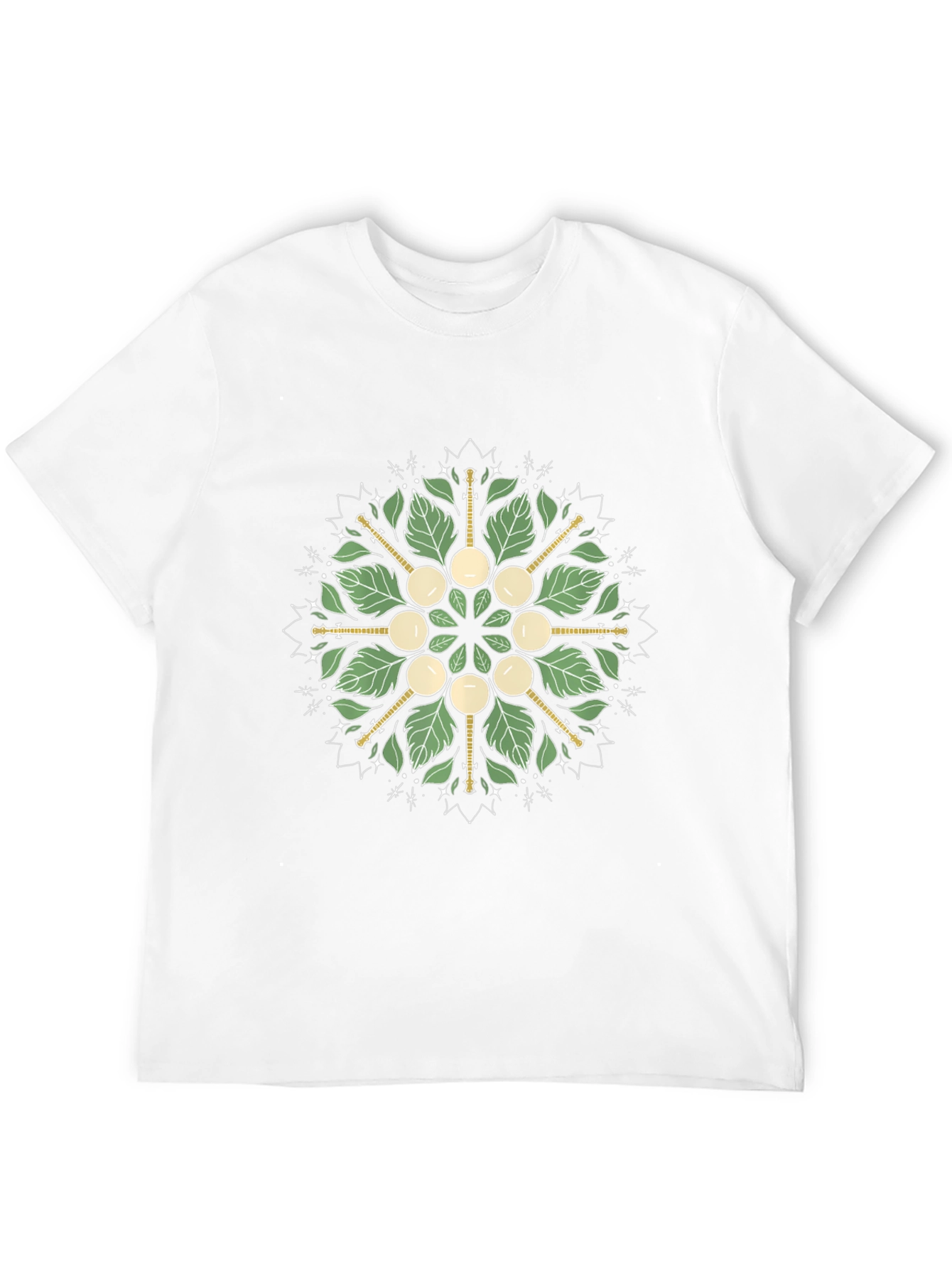 Banjo Leaf Mandala Graphic Tee - Unisex Black Shirt