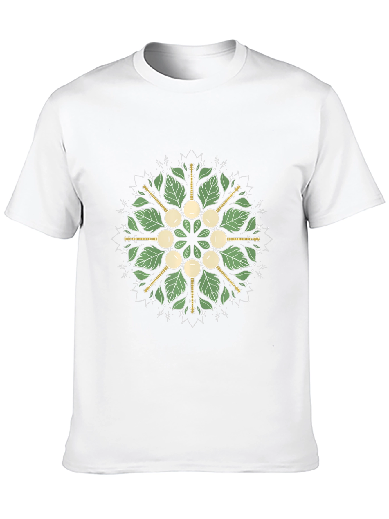 Banjo Leaf Mandala Graphic Tee - Unisex Black Shirt
