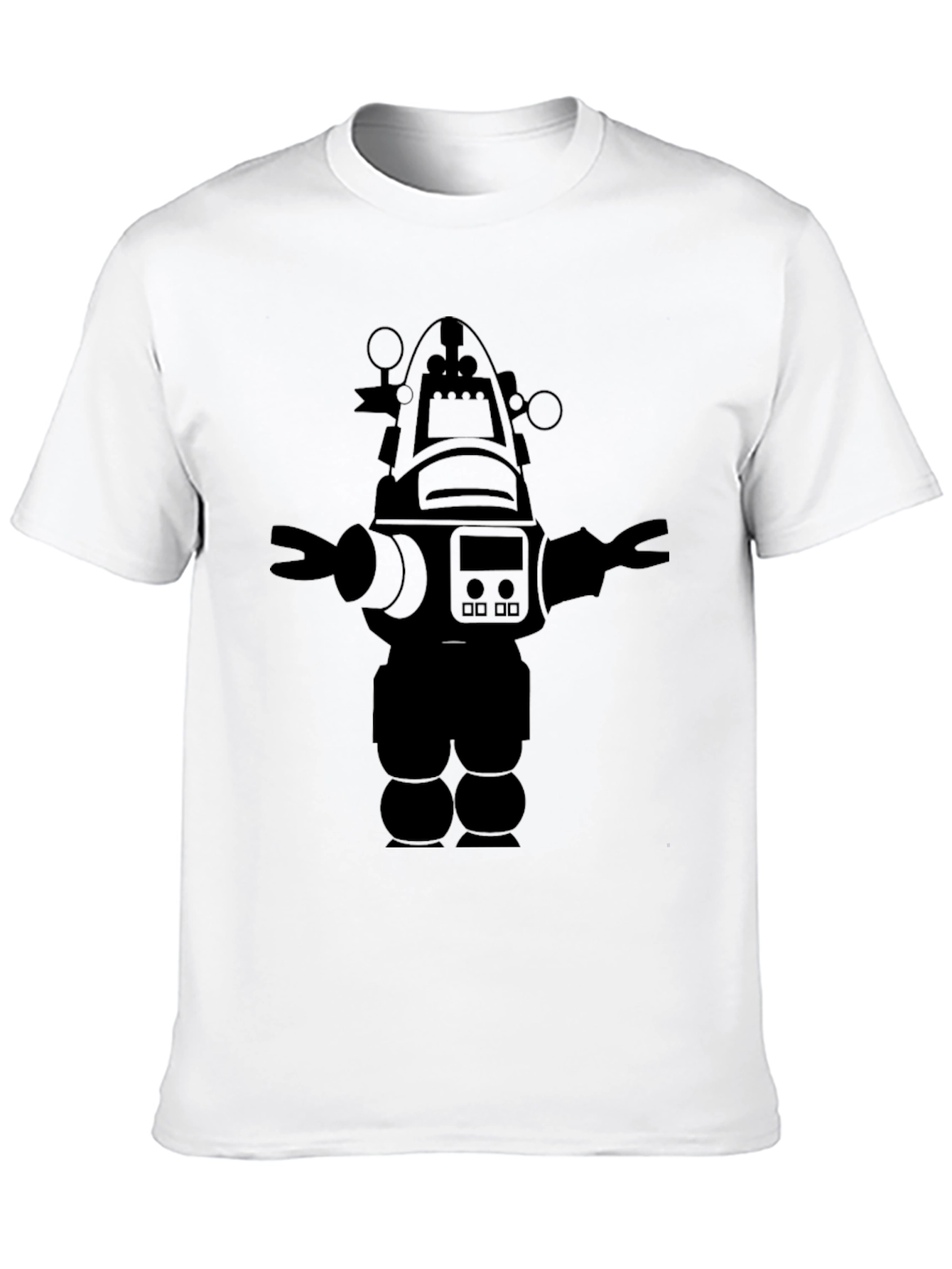 Robot Graphic Black T-Shirt Cool Design