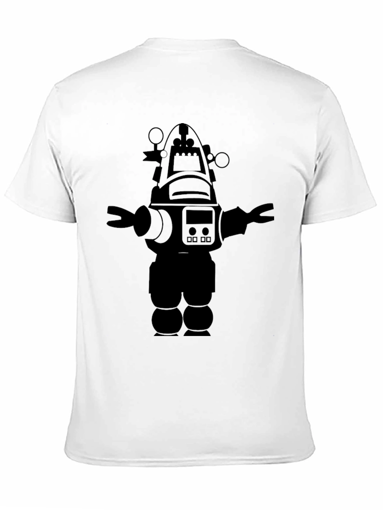 Robot Graphic Black T-Shirt Cool Design
