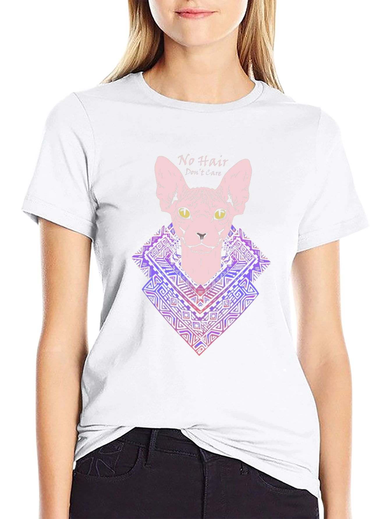 Sphynx Cat Graphic T-Shirt - No Hair Dont Care!