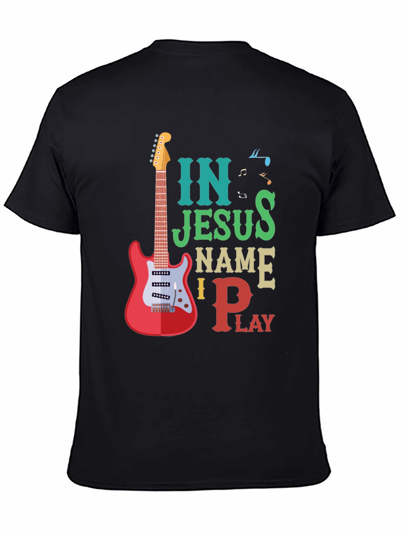 In Jesus Name I Play Guitar T-Shirt