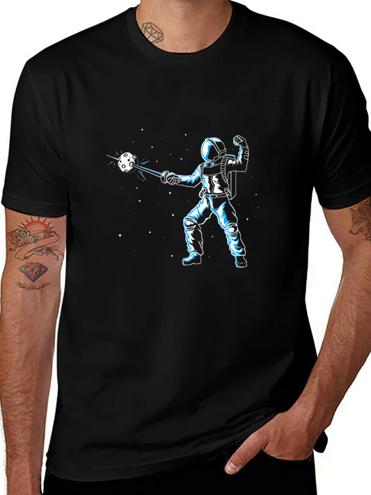 Astronaut Space Fencing Graphic Tee