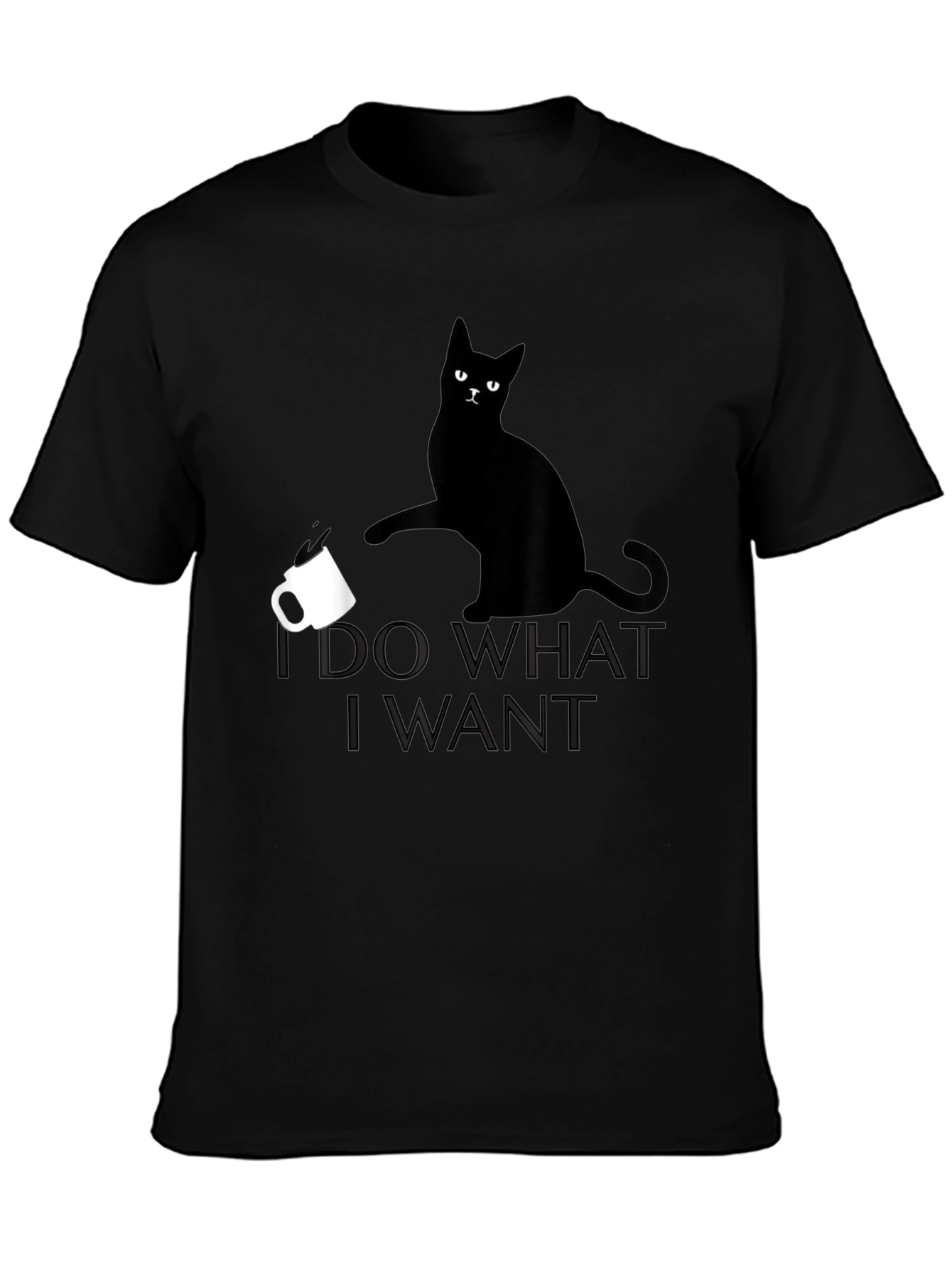 I Do What I Want Cat T-Shirt - Black