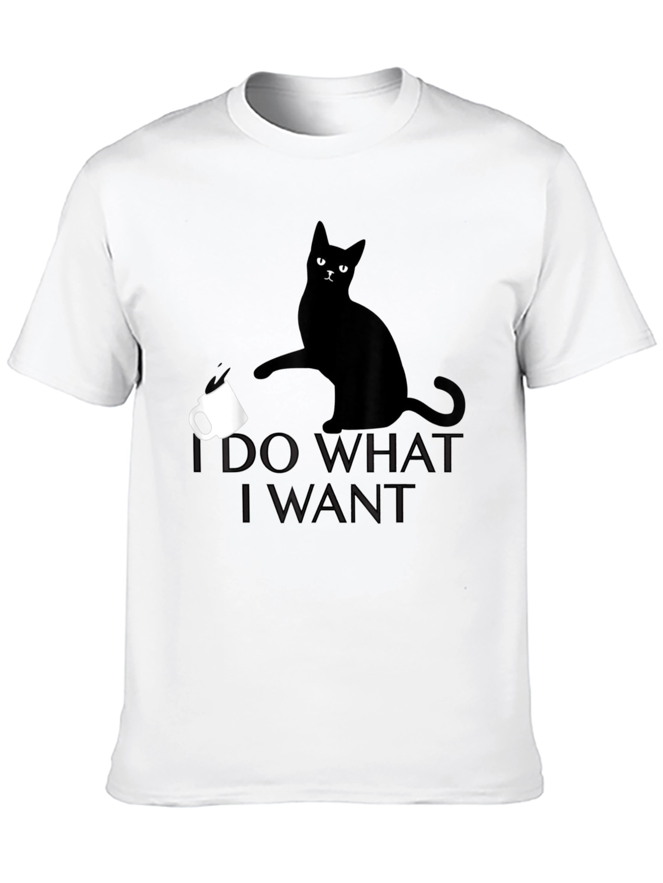 I Do What I Want Cat T-Shirt - Black
