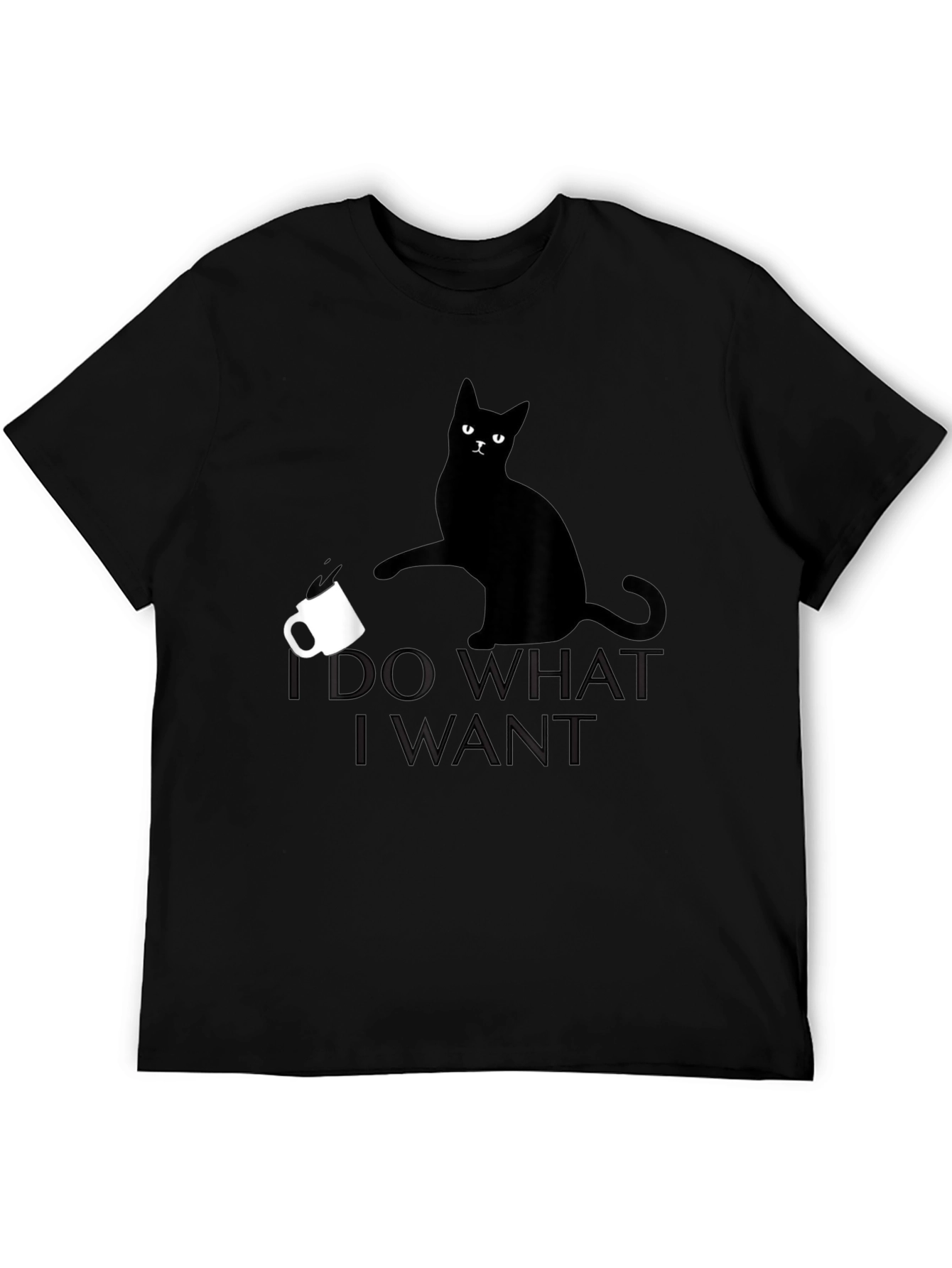I Do What I Want Cat T-Shirt - Black