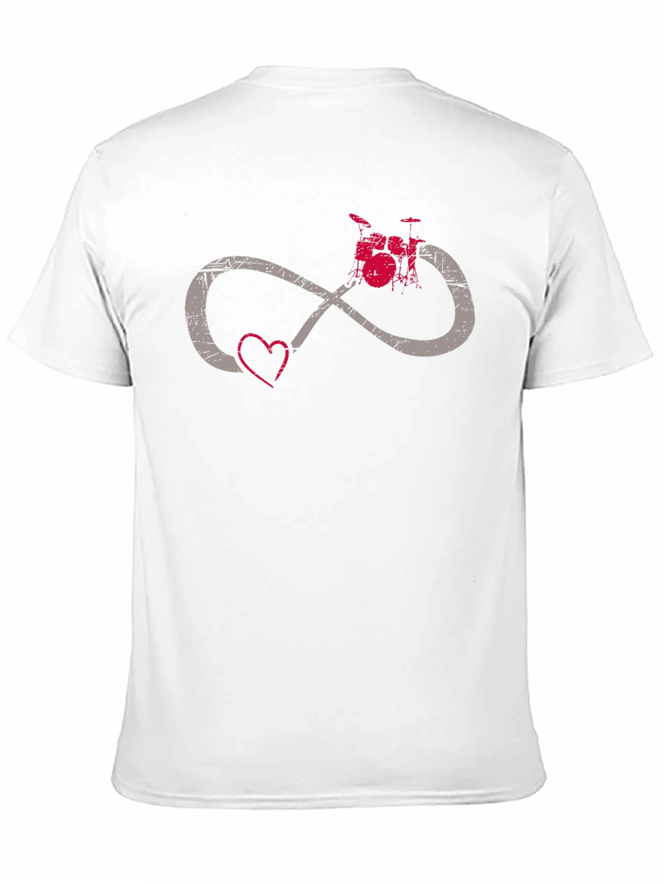 Drum Infinity Heart Tee - Music Lover Shirt