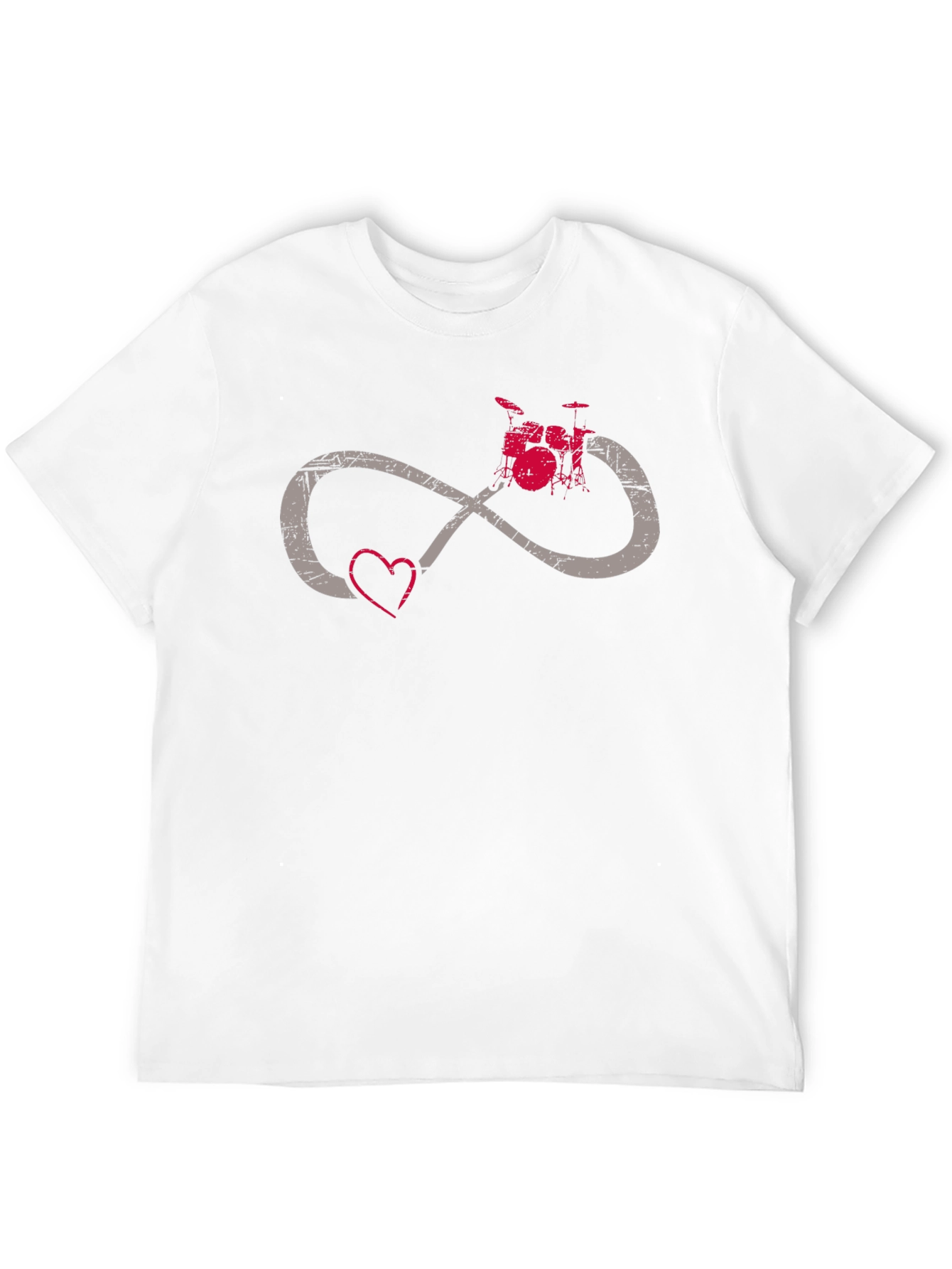 Drum Infinity Heart Tee - Music Lover Shirt