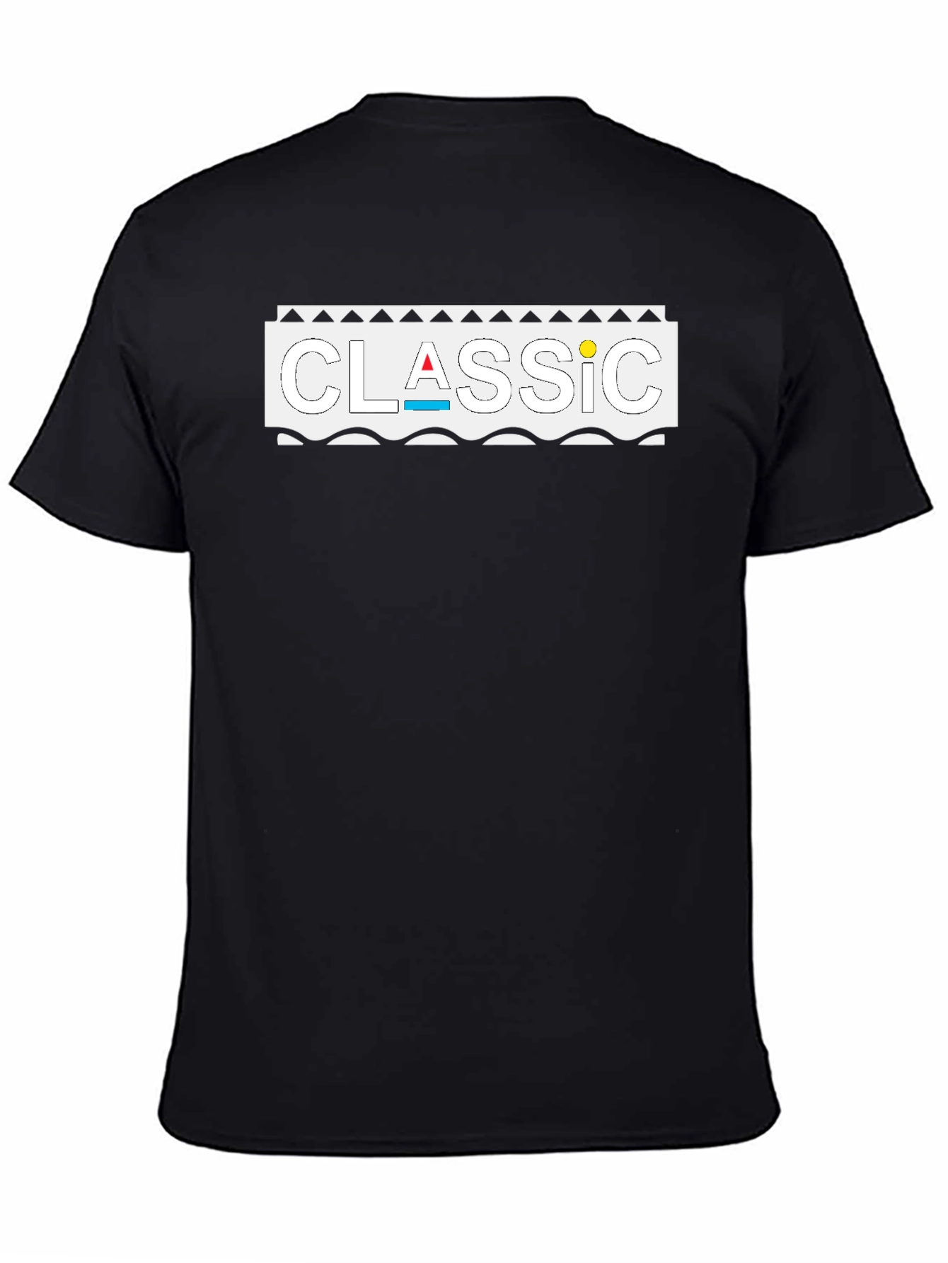 Classic Graphic Print Black T-Shirt