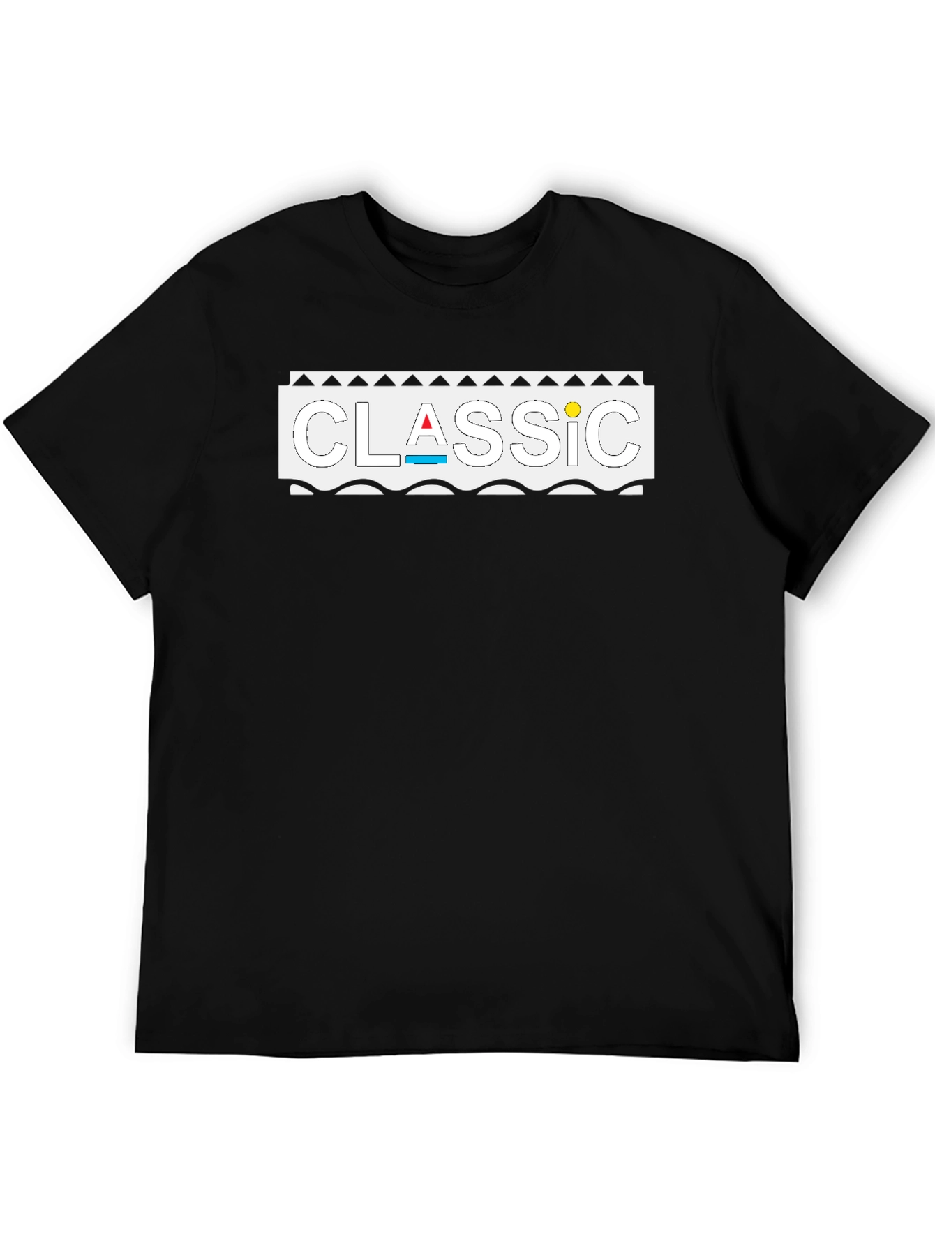 Classic Graphic Print Black T-Shirt