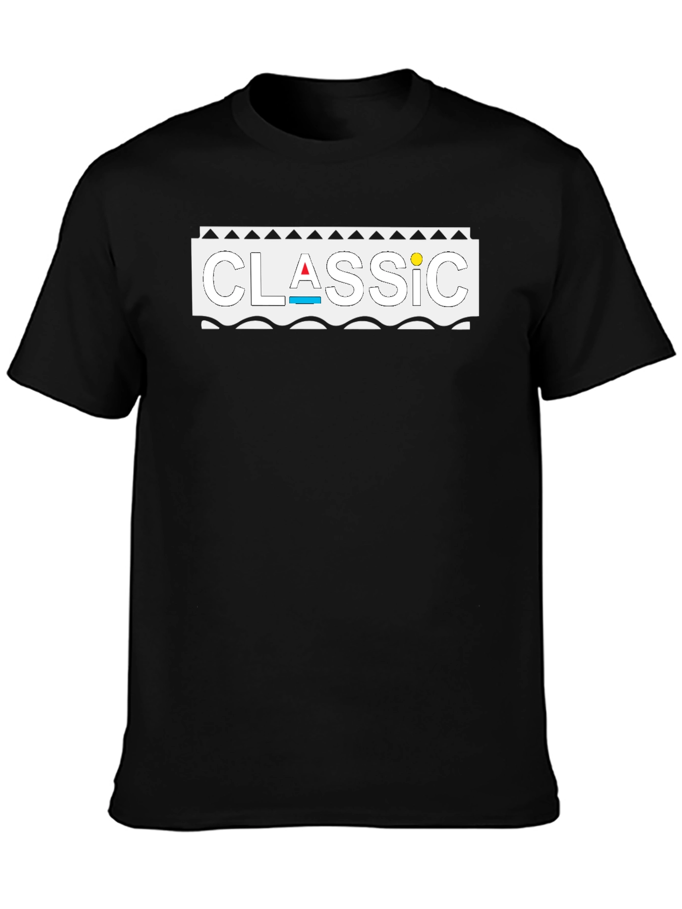 Classic Graphic Print Black T-Shirt