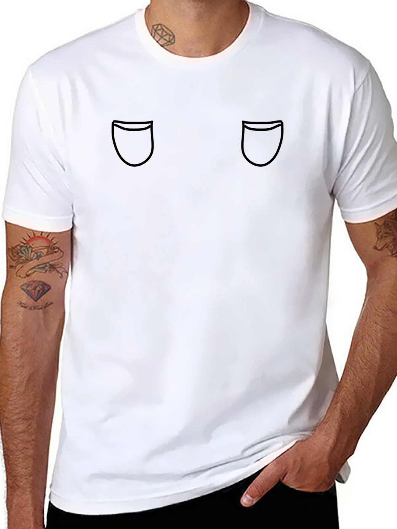 Mens Graphic T-Shirt - Funny Pocket Print