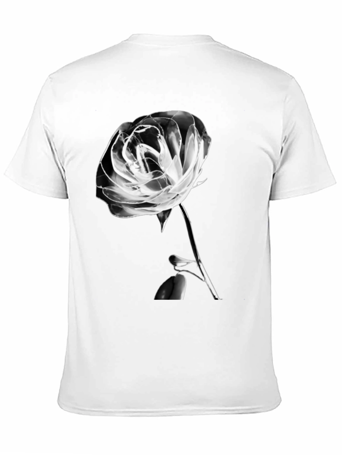 Rose Graphic T-Shirt - Black Casual Tee