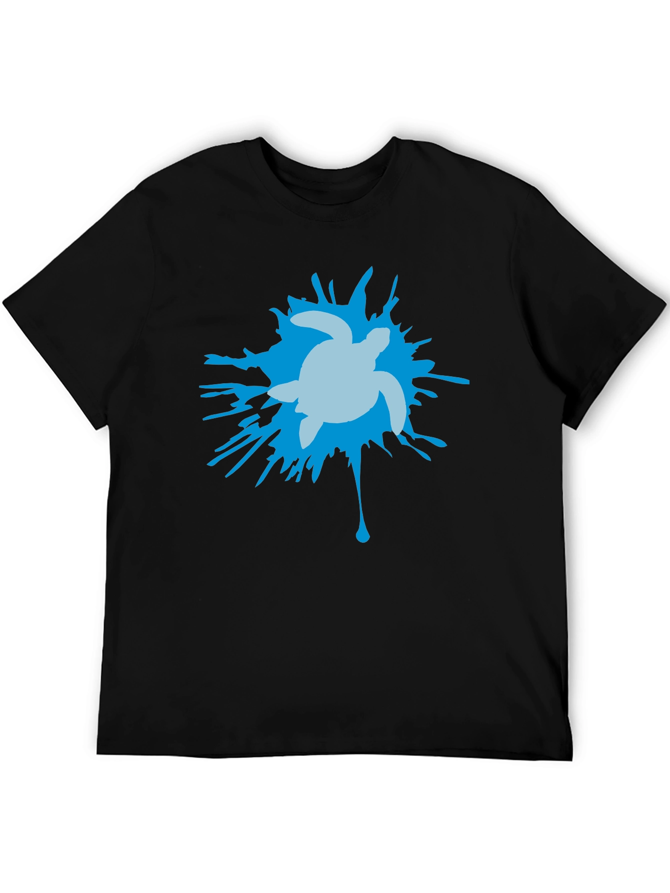Turtle Splash Graphic T-Shirt - Black