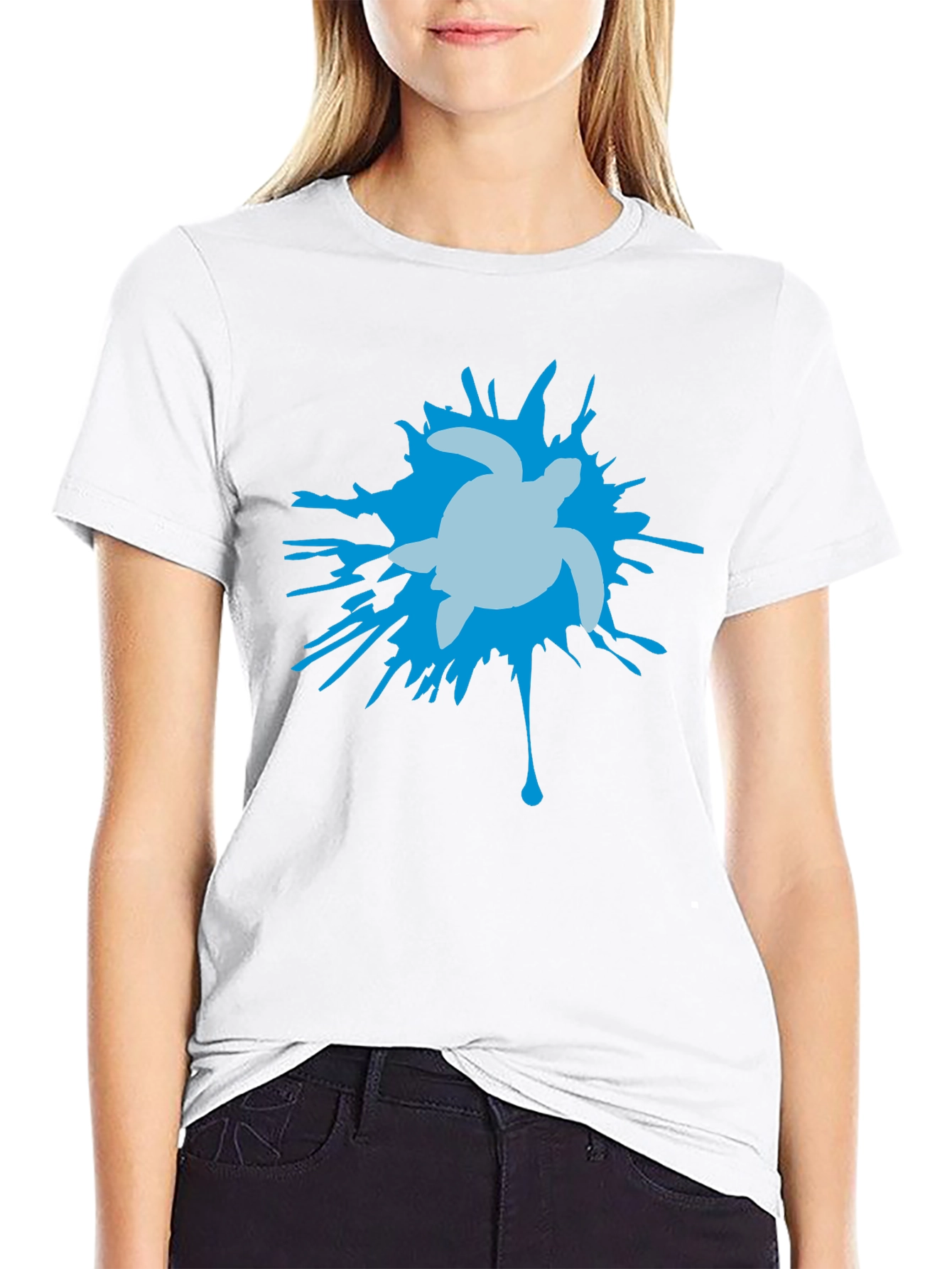 Turtle Splash Graphic T-Shirt - Black