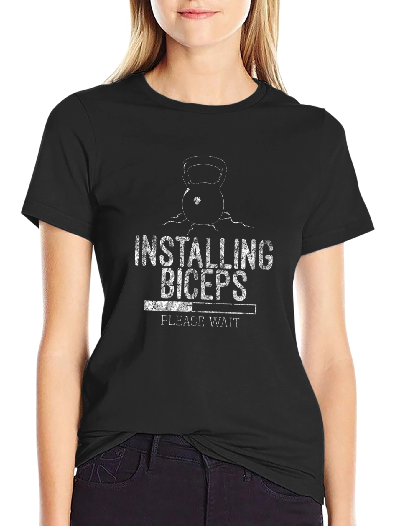 Installing Biceps T-Shirt - Gym Workout Tee