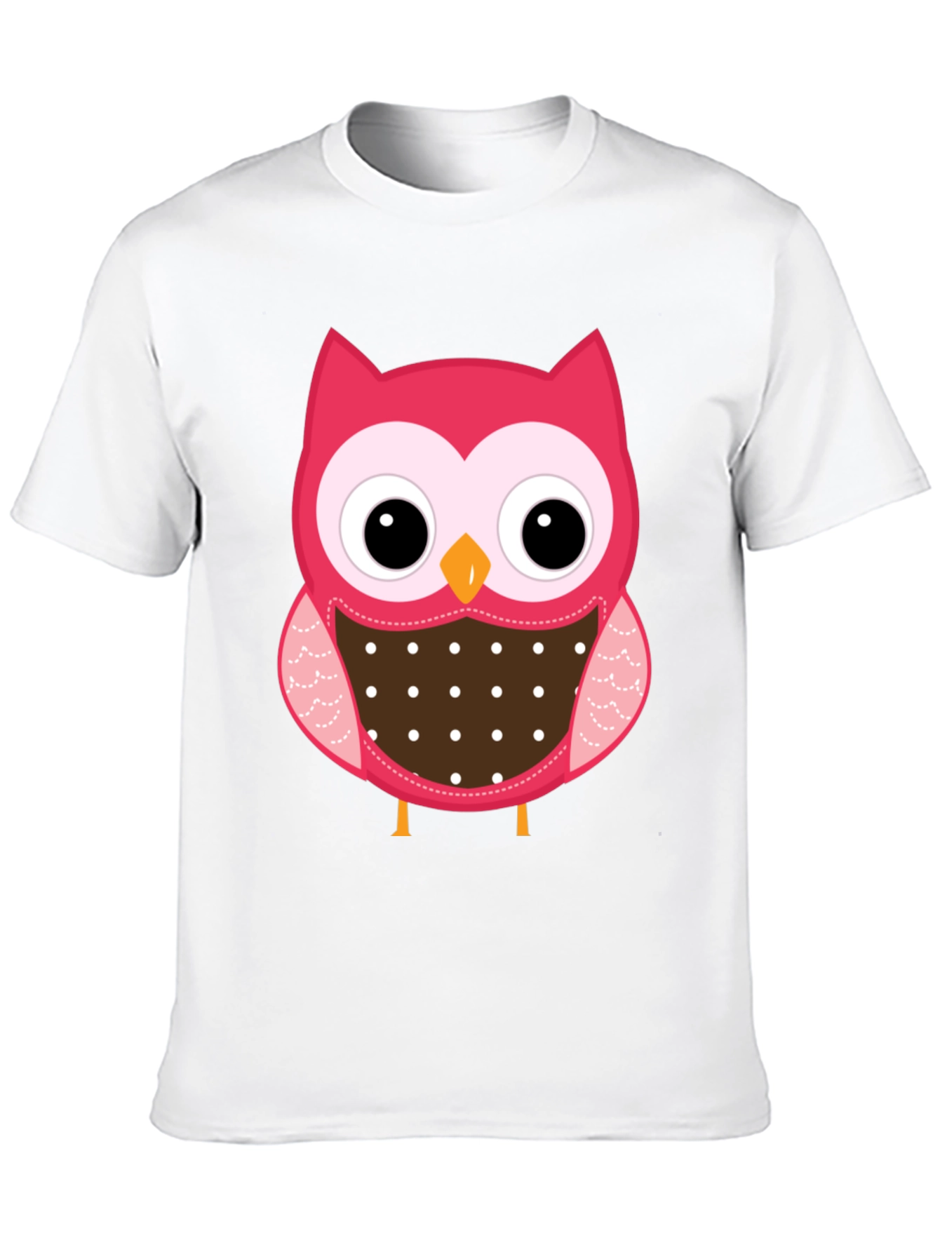 Cute Owl Graphic Print Black T-Shirt