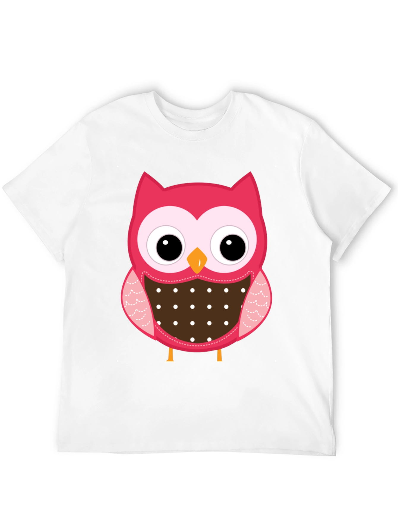 Cute Owl Graphic Print Black T-Shirt