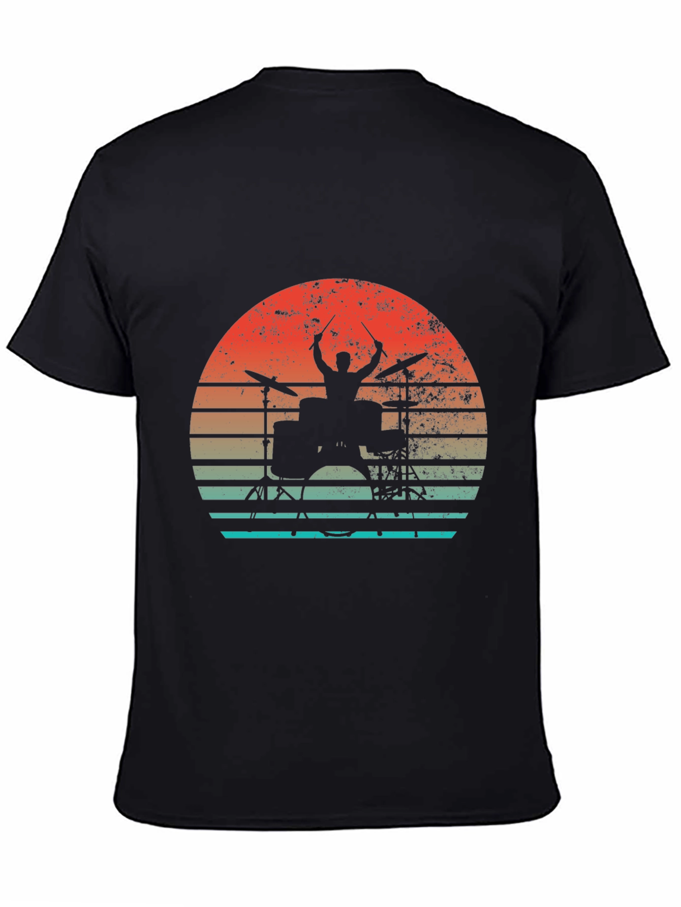 Drummer Sunset Graphic T-Shirt