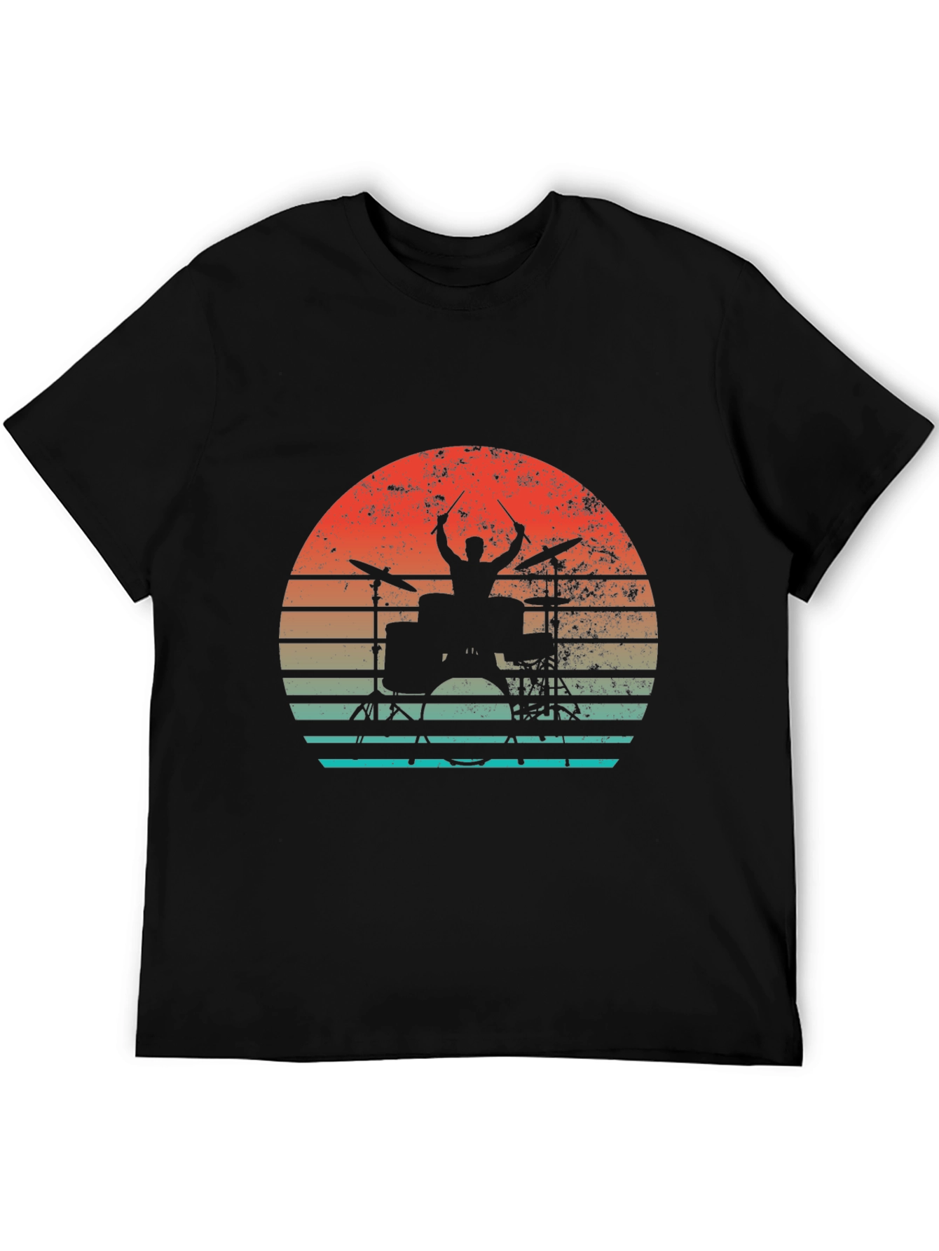 Drummer Sunset Graphic T-Shirt