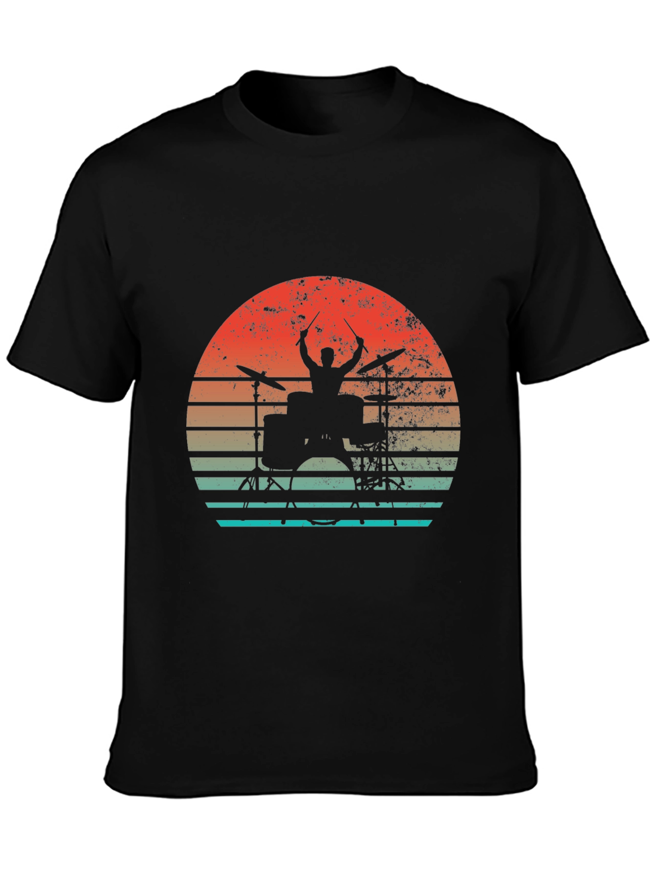 Drummer Sunset Graphic T-Shirt